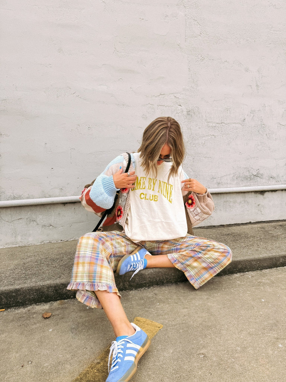 Home By Nine Club Tee - Ivory / Green