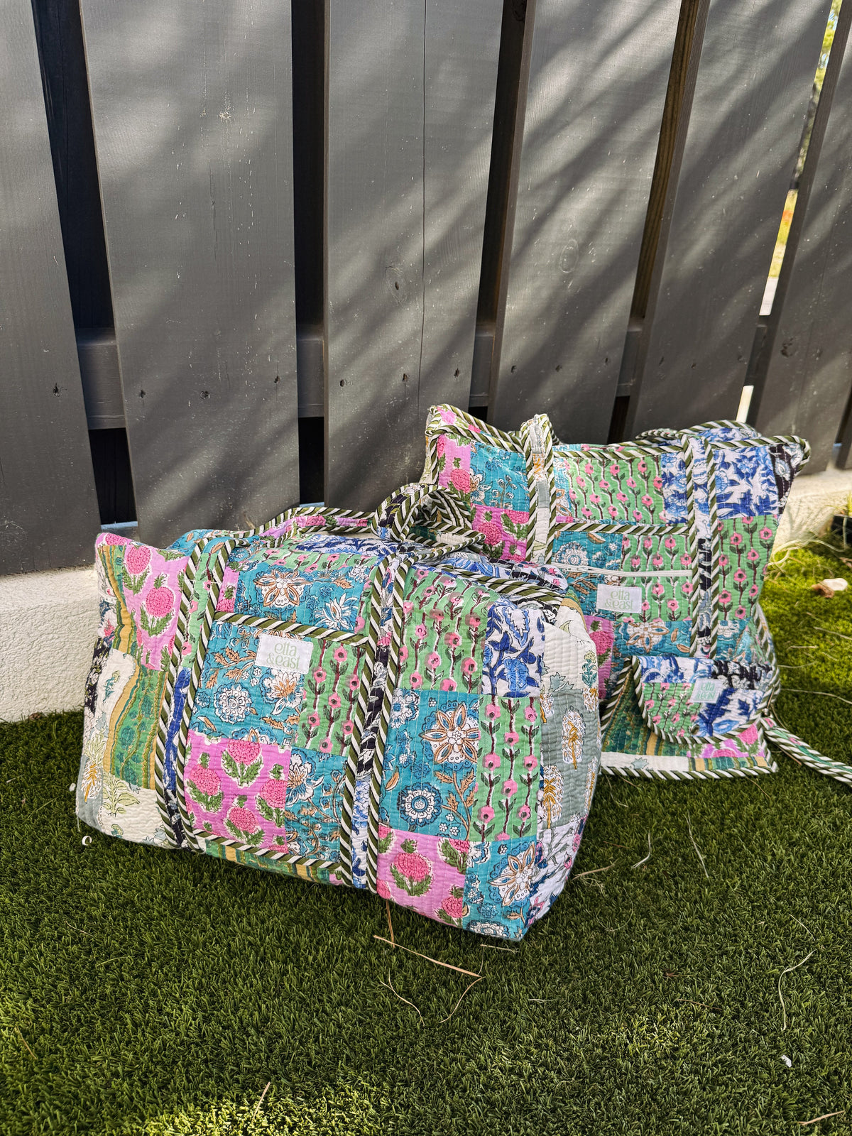 Quilted Tote Bag - Huckleberry 2