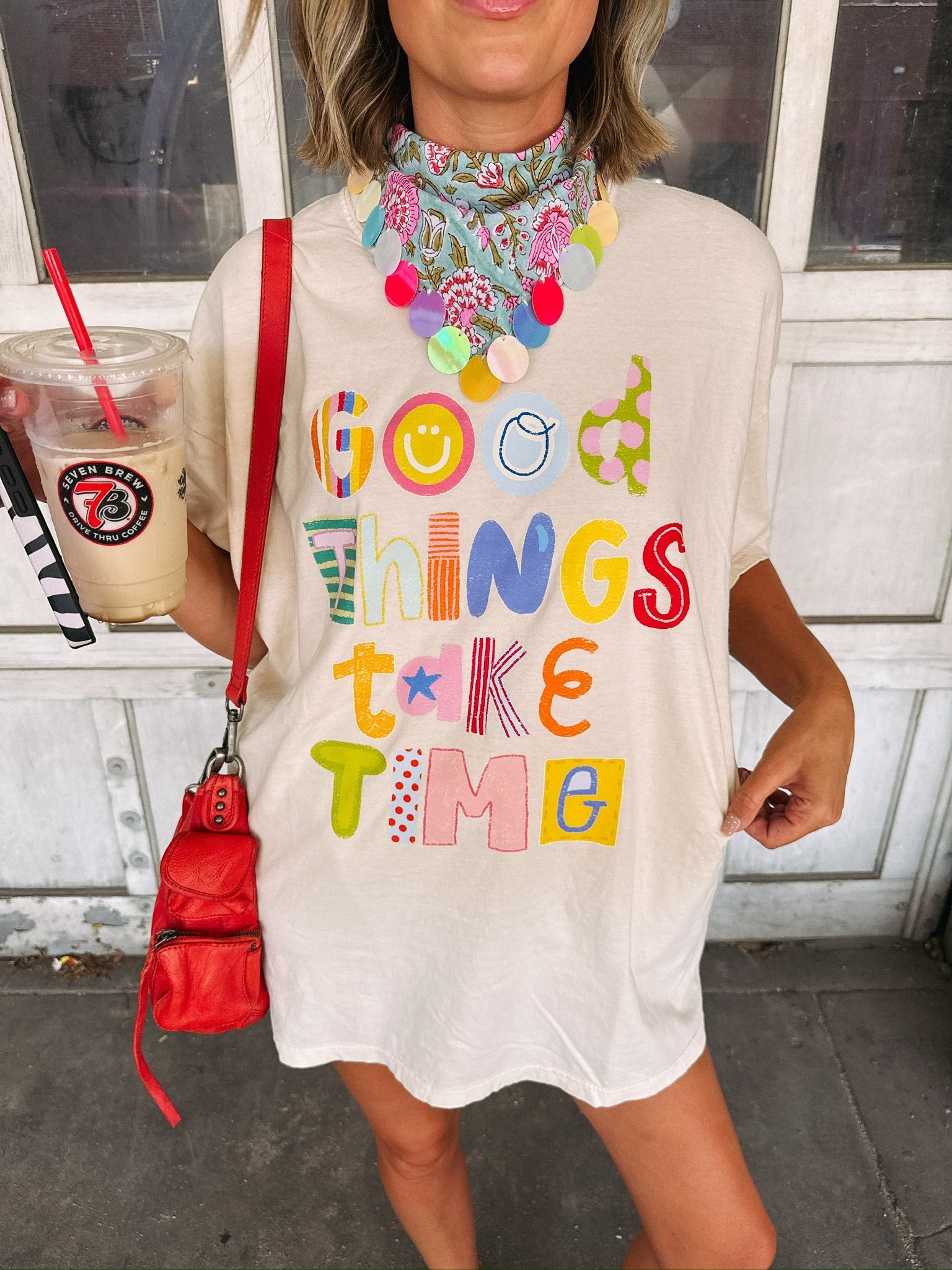 Good Things Take Time Tee - Ivory