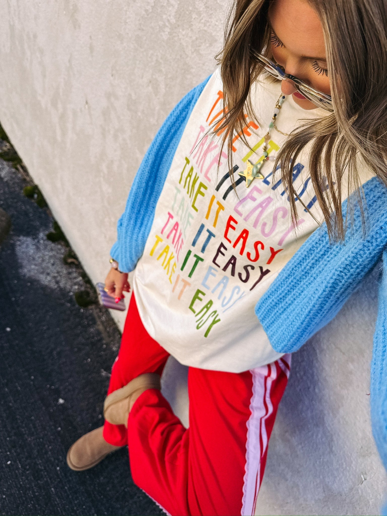 Take it Easy Graphic Tee - Ivory