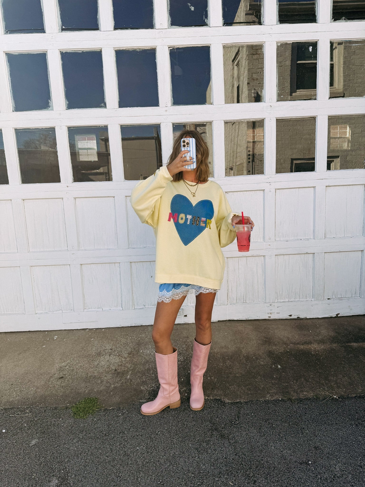 ETTA OG | mother's love sweatshirt - butter yellow