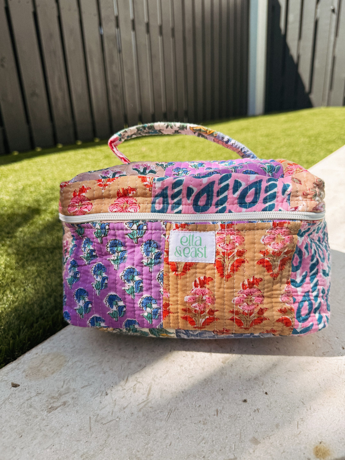 Quilted Makeup Bag - Peachy