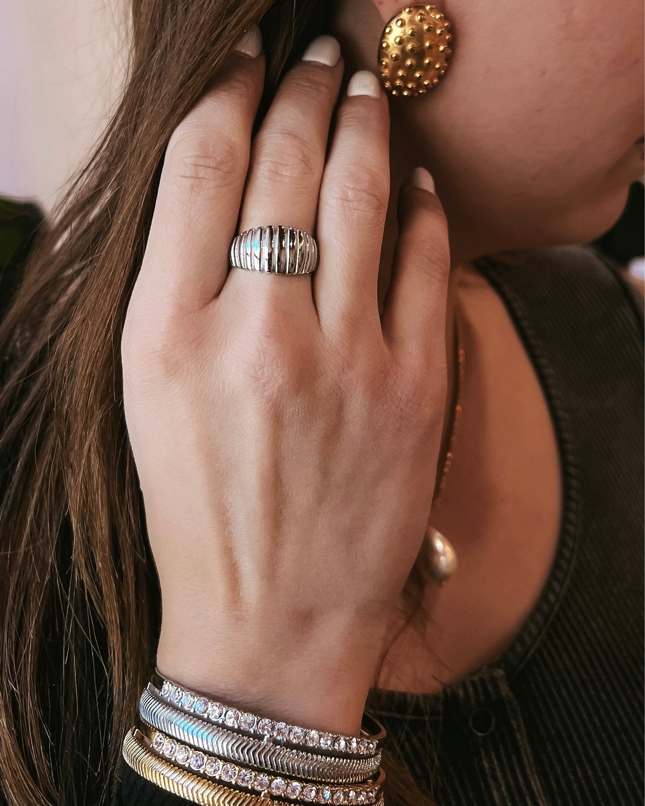 Brewer Crystal Cuff Bracelet || Choose Color