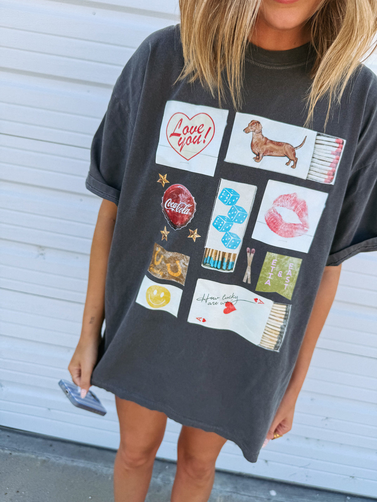 Harvey Matchbox Graphic Tee - Charcoal