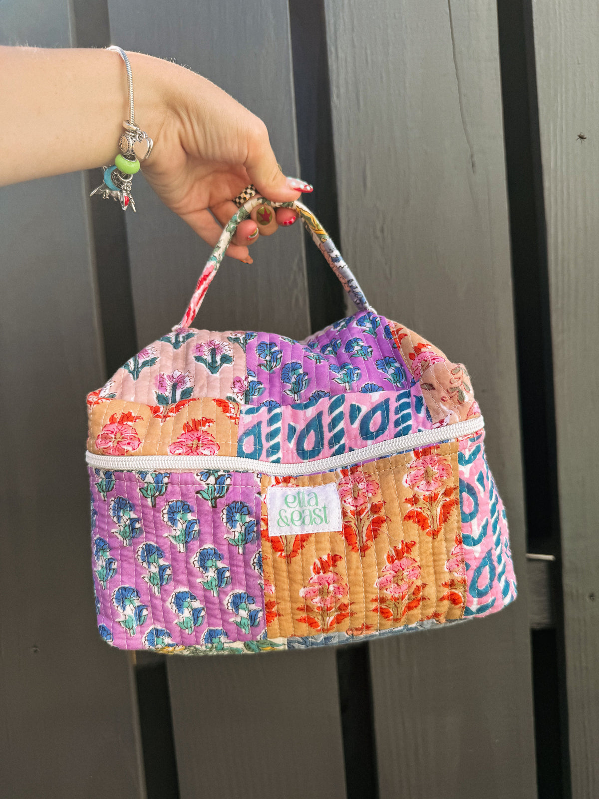 Quilted Makeup Bag - Peachy 2