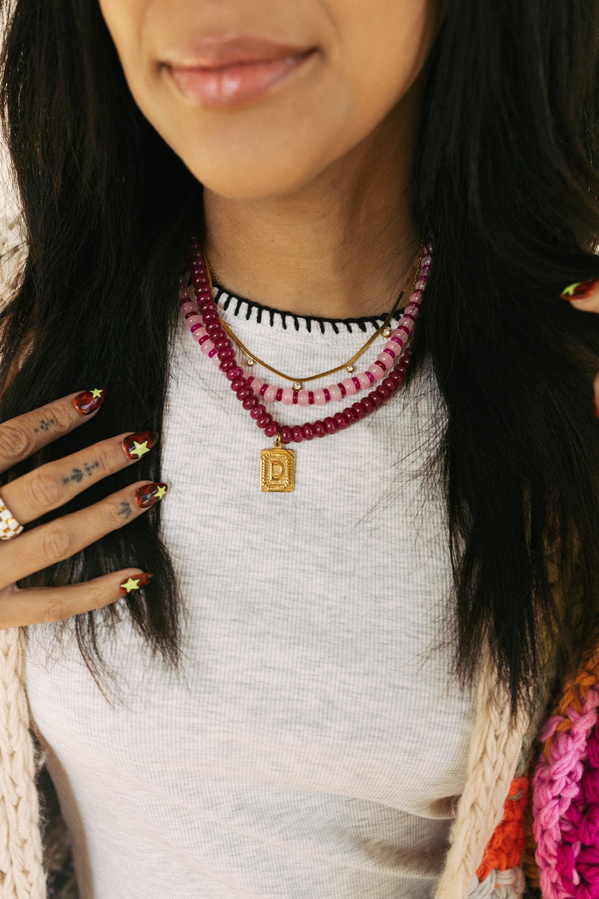 Happy Hour Necklace - Light Pink 2