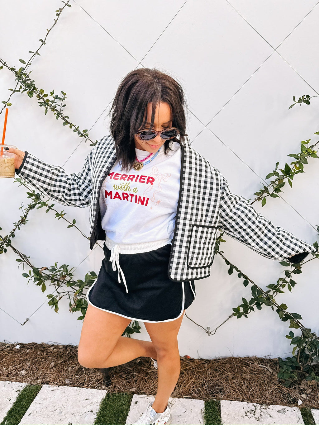 Merrier With a Martini Graphic Tee - Ivory