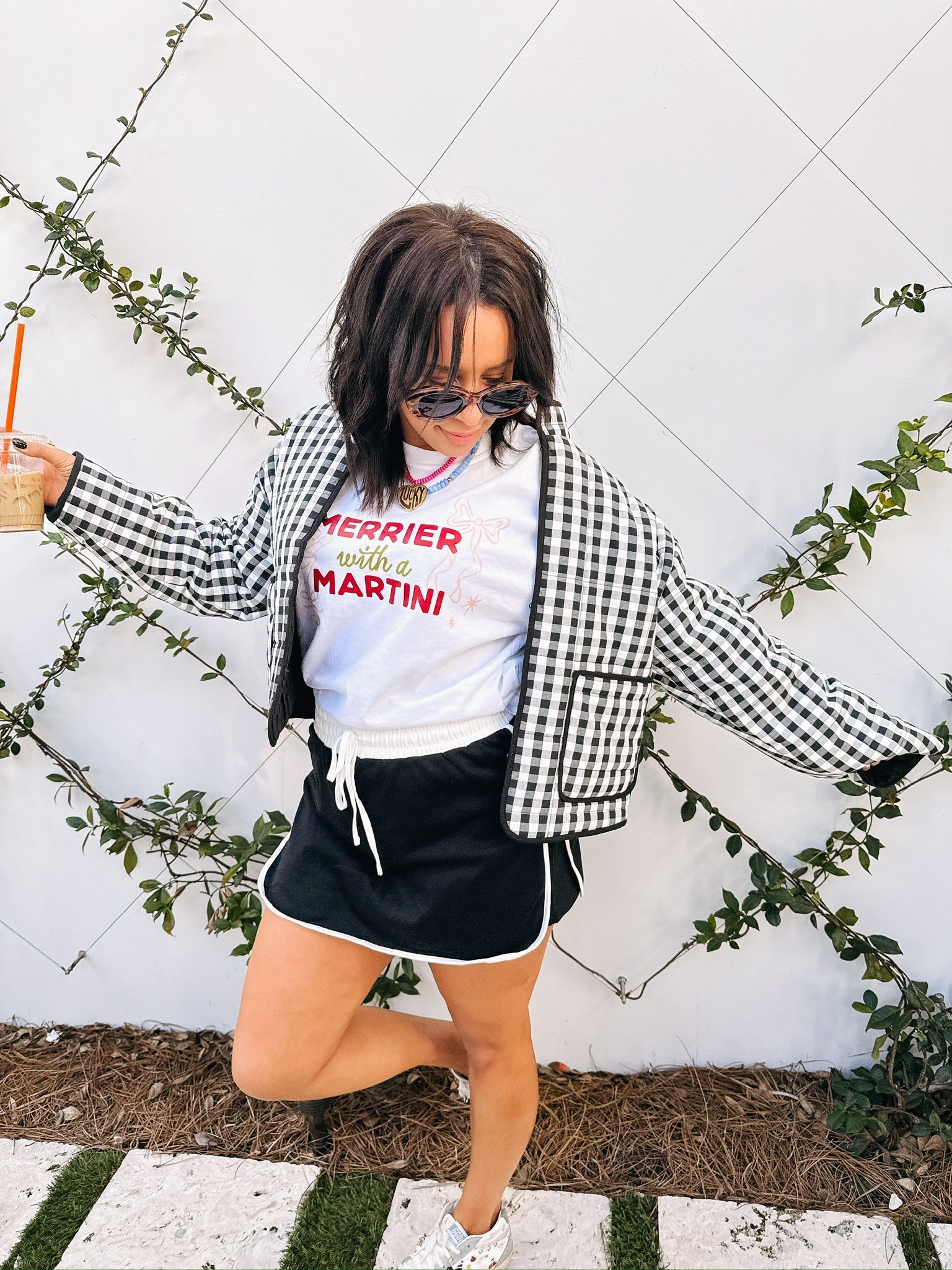 Merrier With a Martini Graphic Tee - Ivory