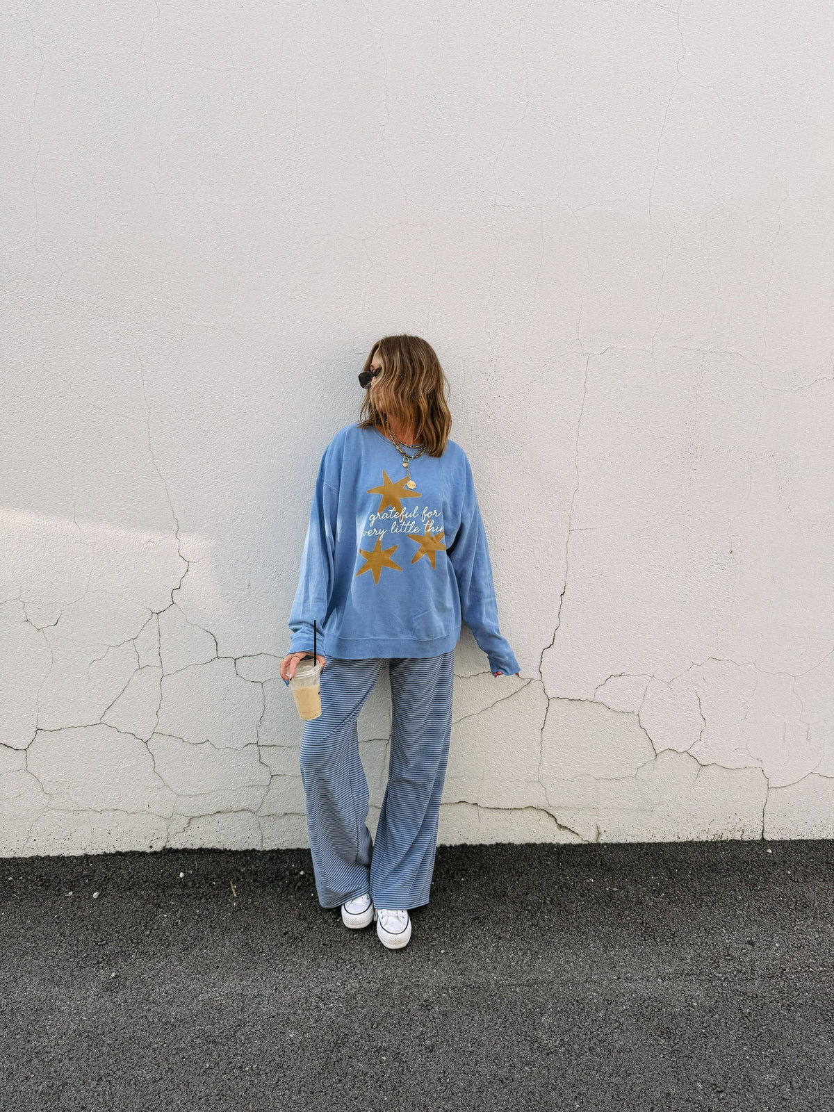 ETTA OG | grateful for every little thing sweatshirt - denim.