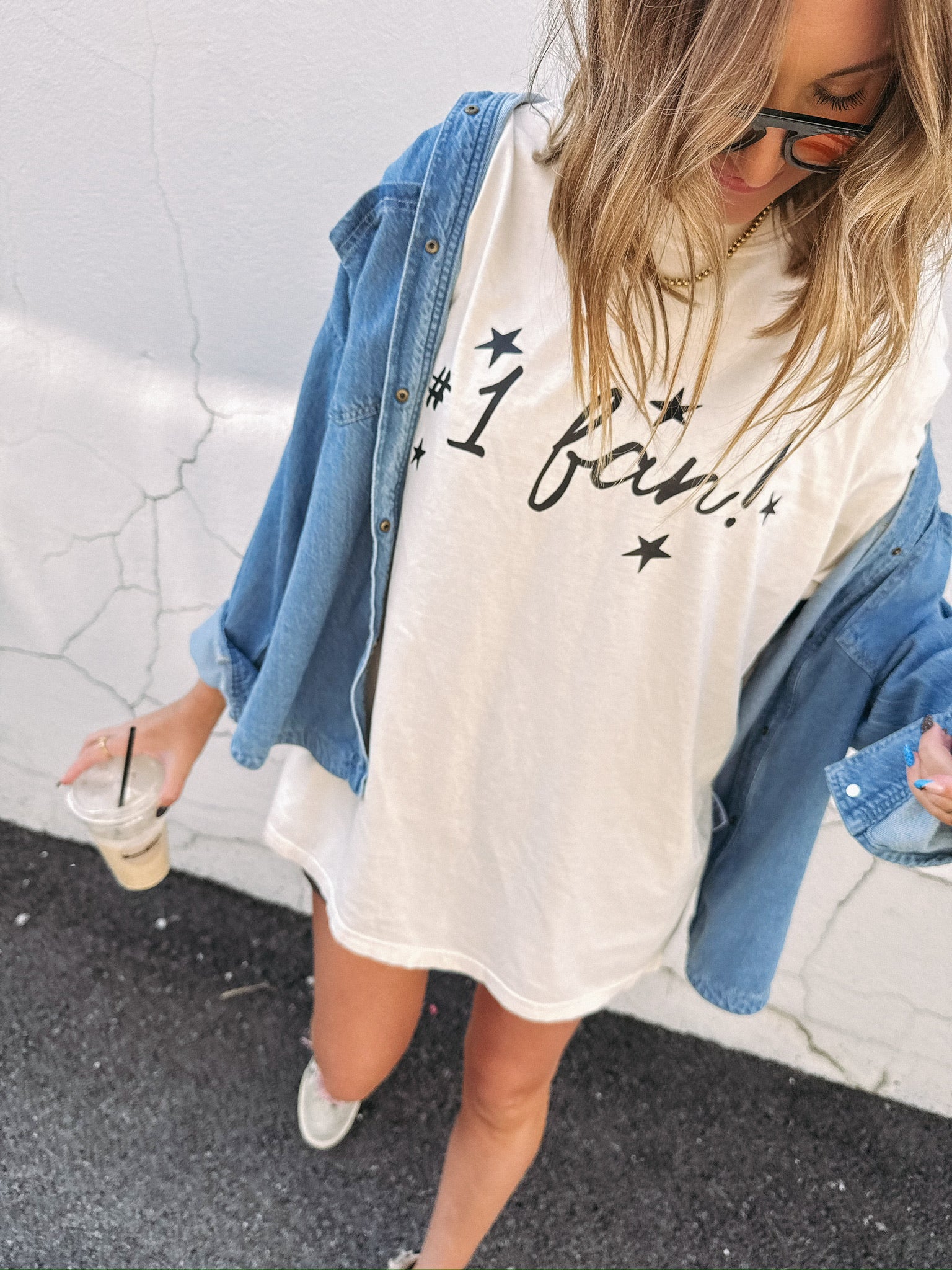 #1 Fan Graphic Tee - Ivory