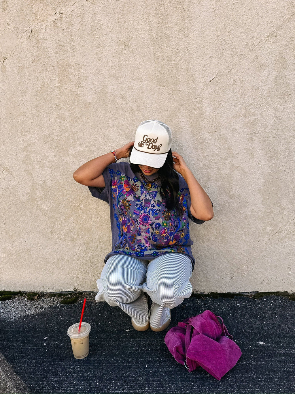 Good Ole Days Trucker Hat - Cream / Brown