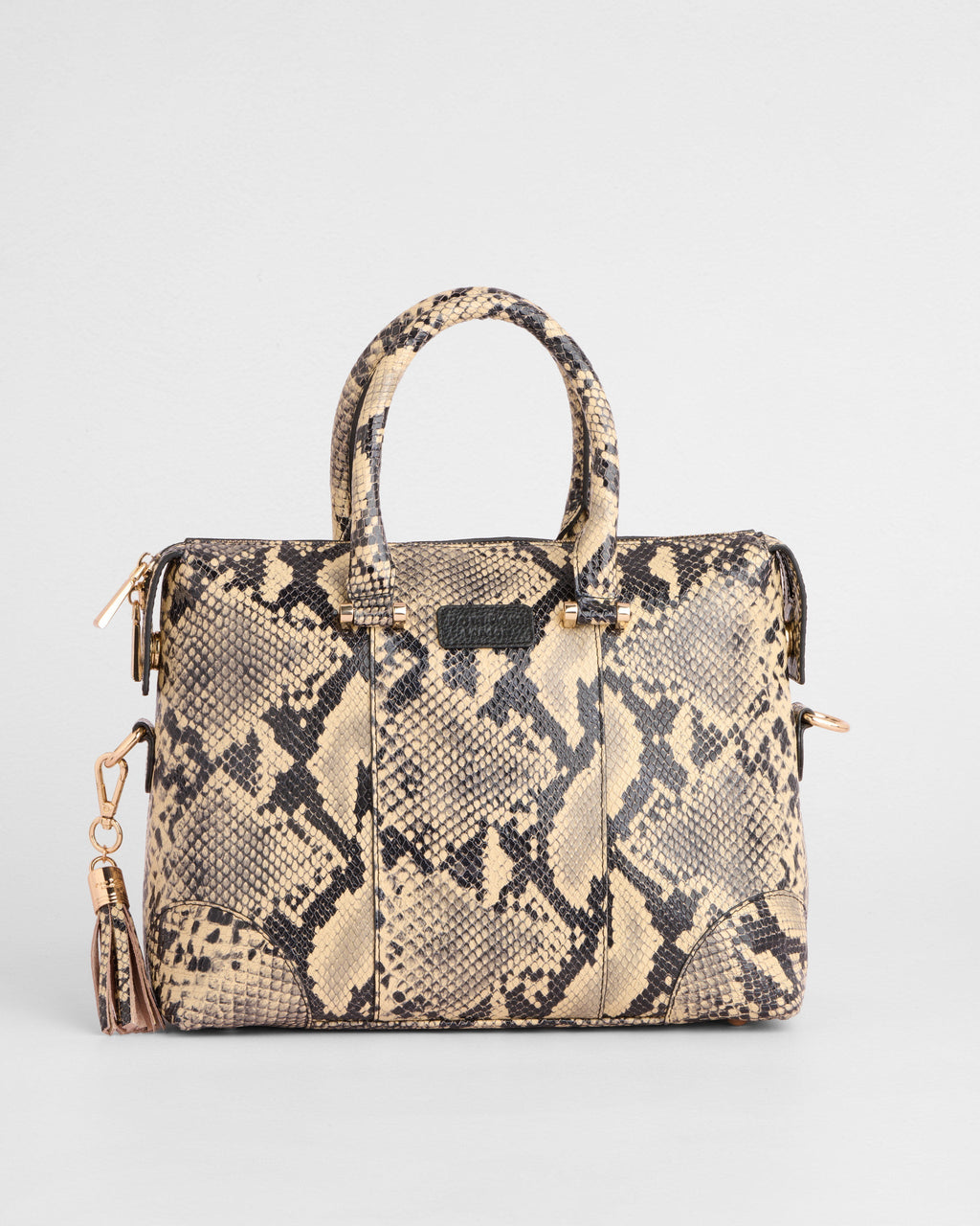 Pom Pom London Greenwich Bag Snake Effect Monochrome