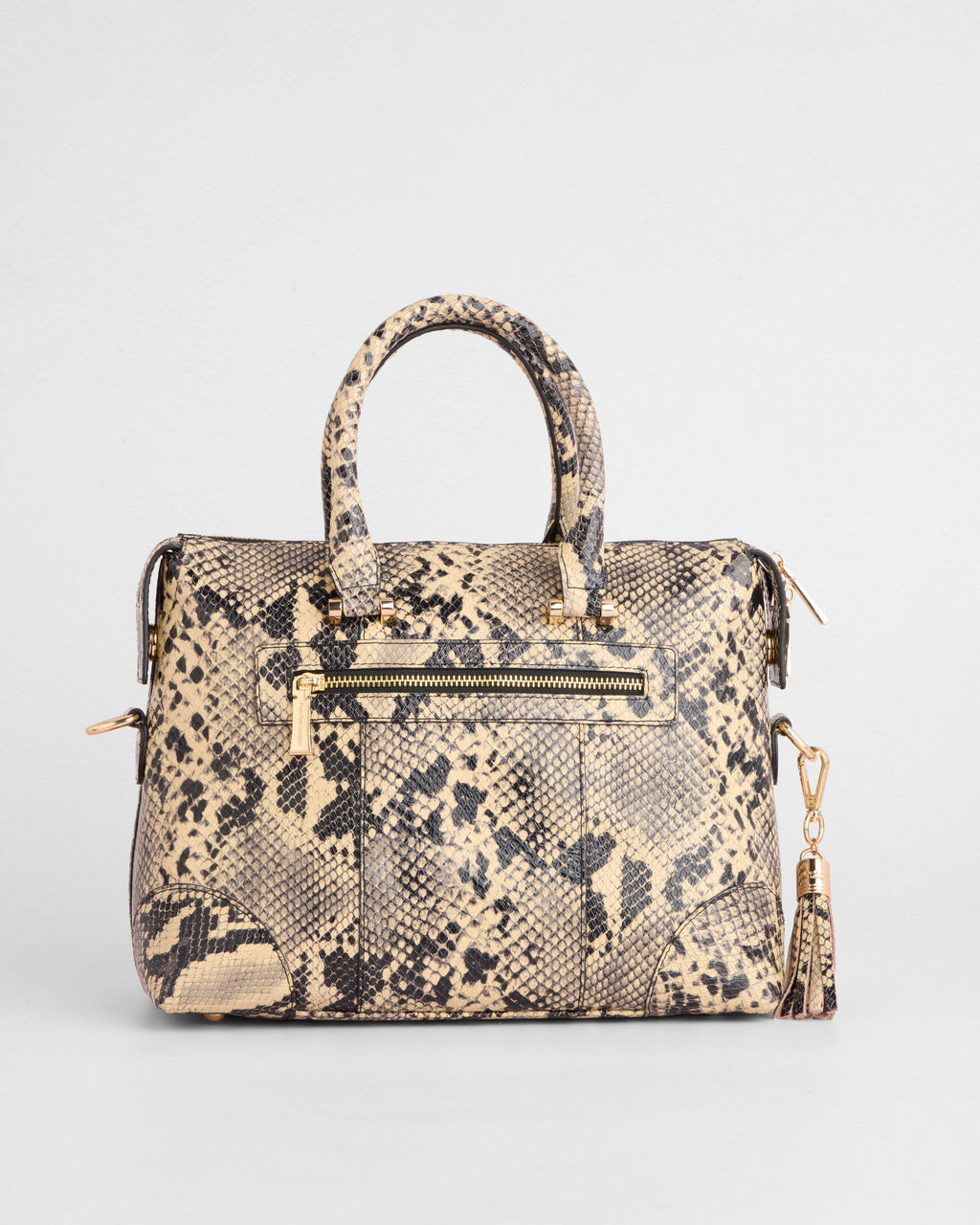 Pom Pom London Greenwich Bag Snake Effect Monochrome