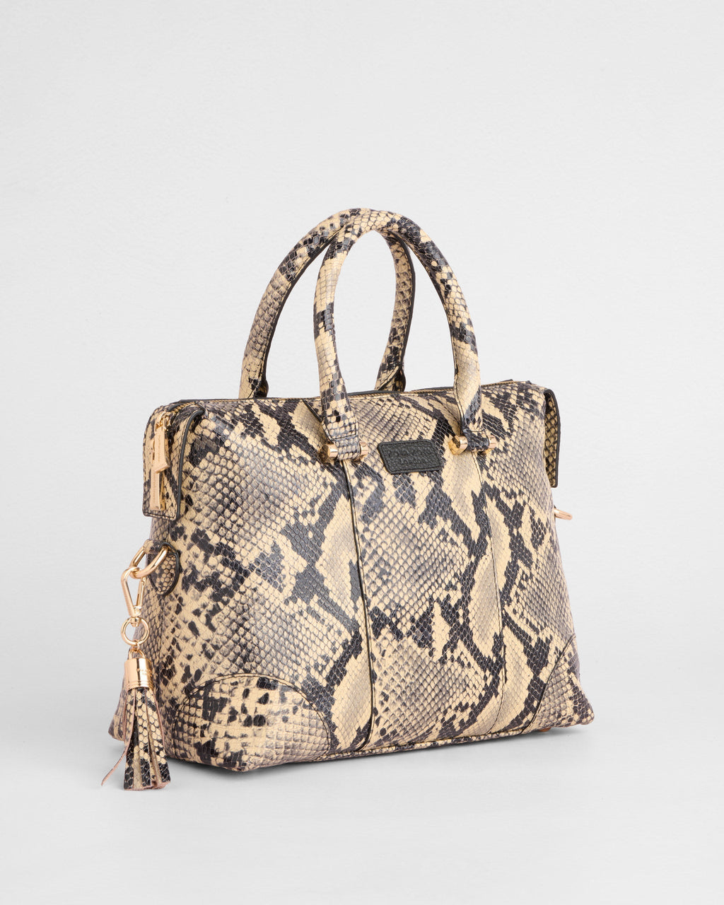 Pom Pom London Greenwich Bag Snake Effect Monochrome