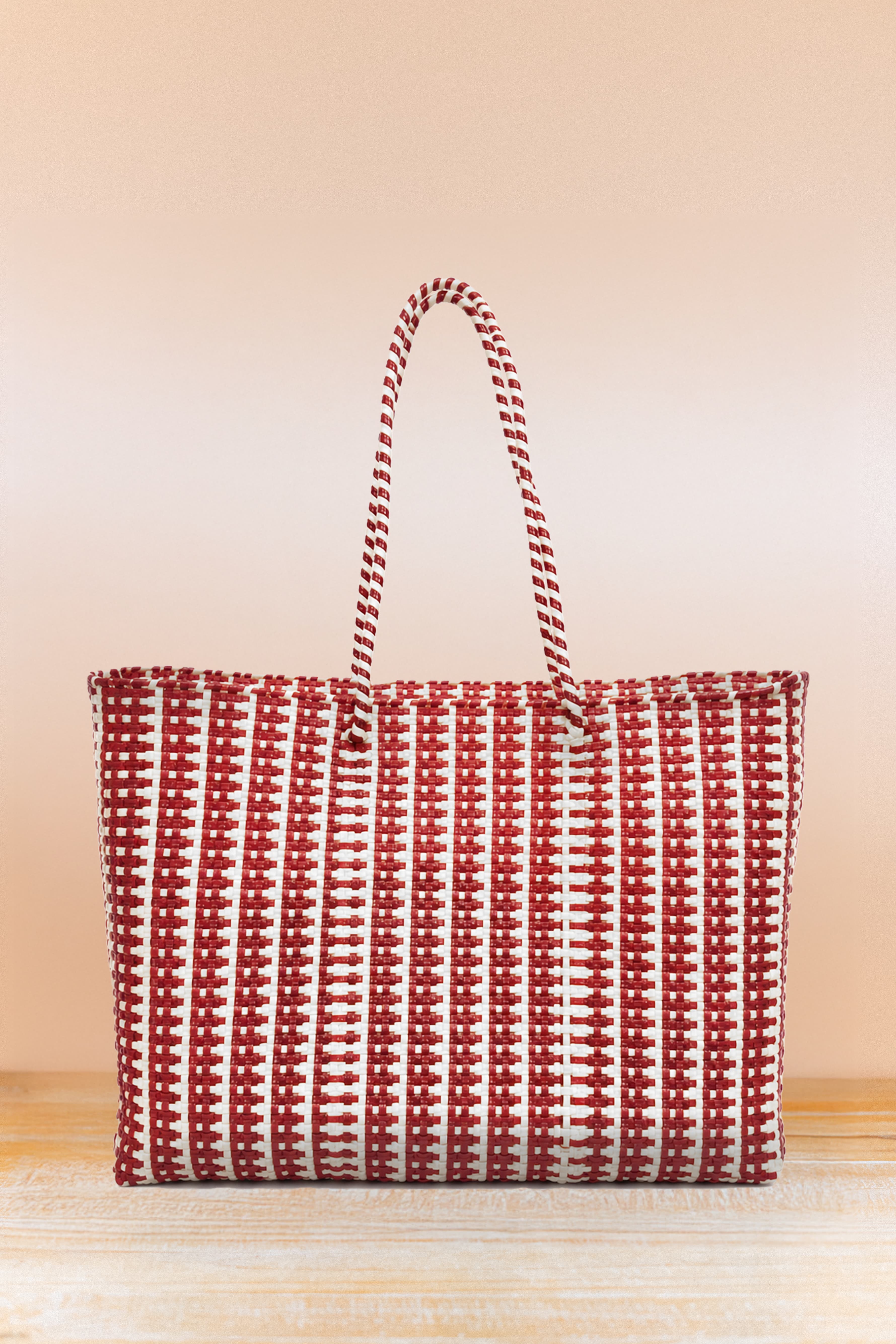 Lola Tote - Collegiate - Wine/White