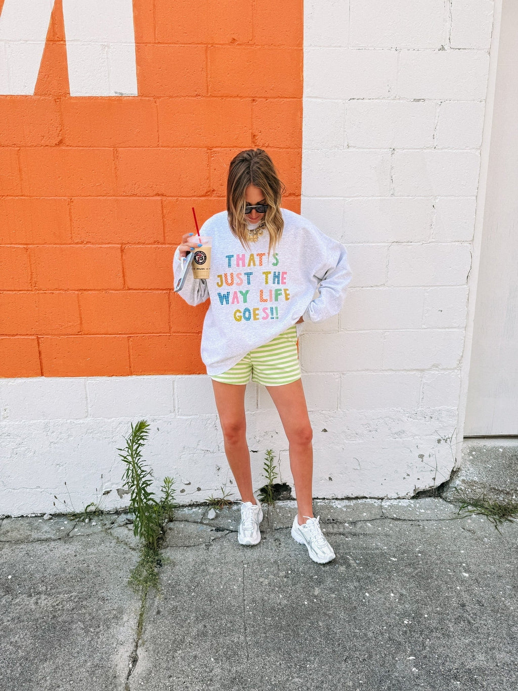 The Way Life Goes Sweatshirt - Hanes / Ash