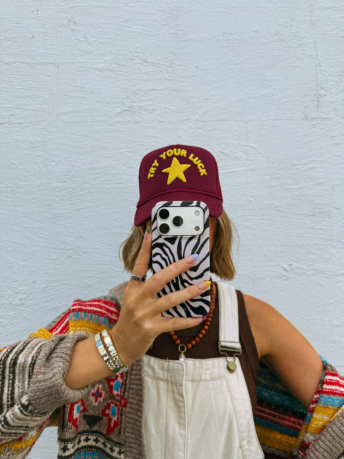 Try Your Luck Trucker Hat - Burgundy