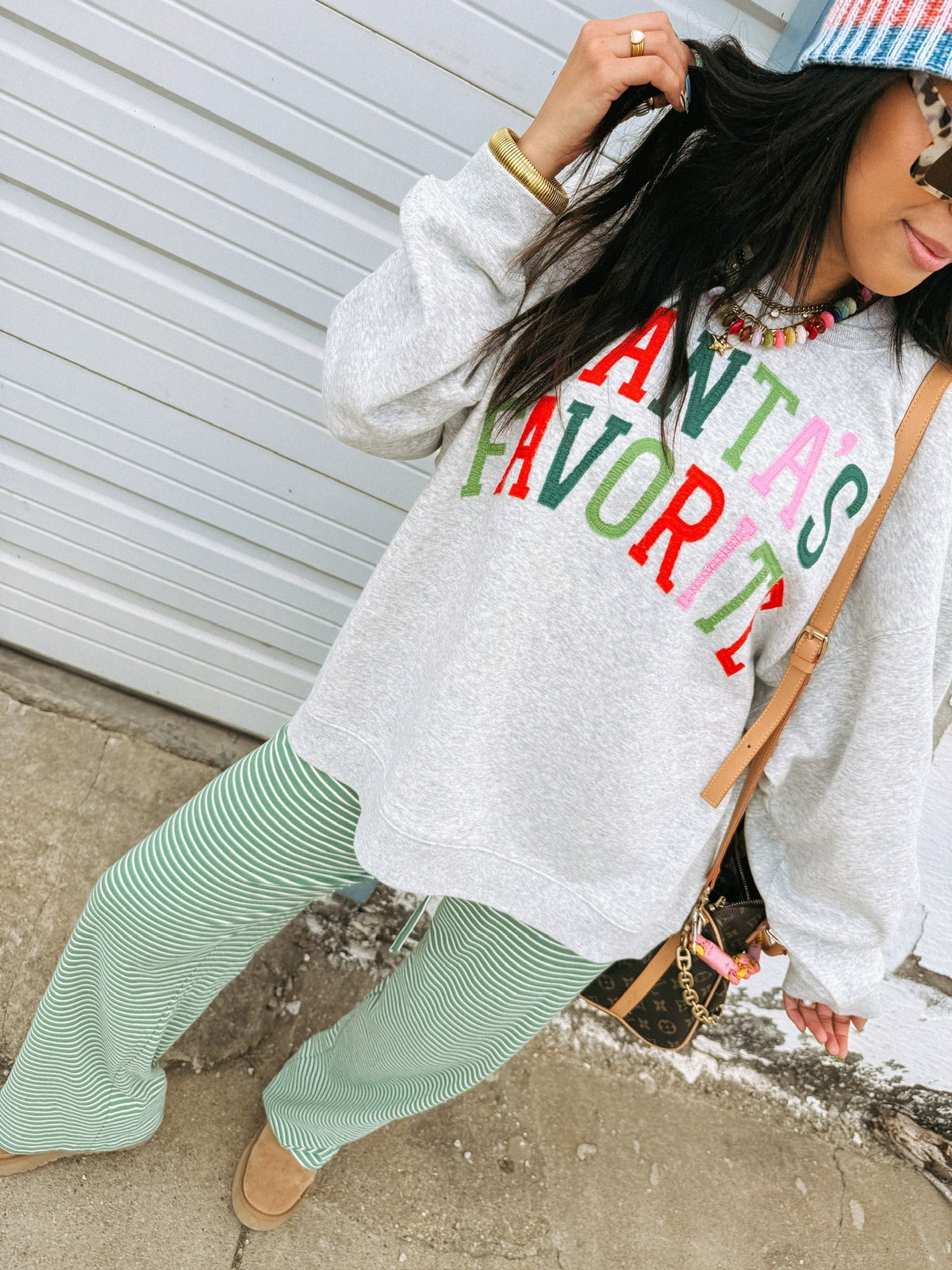 Santa's Favorite Embroidered Sweatshirt