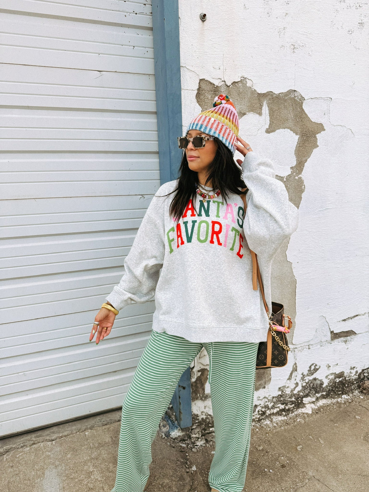 Santa's Favorite Embroidered Sweatshirt