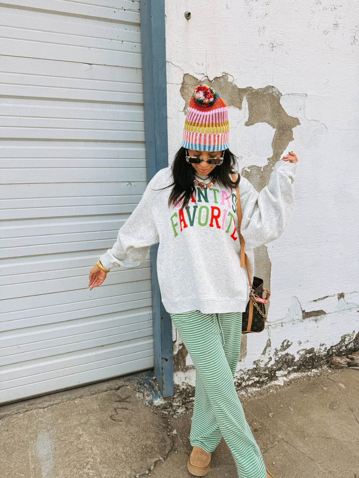 Santa's Favorite Embroidered Sweatshirt