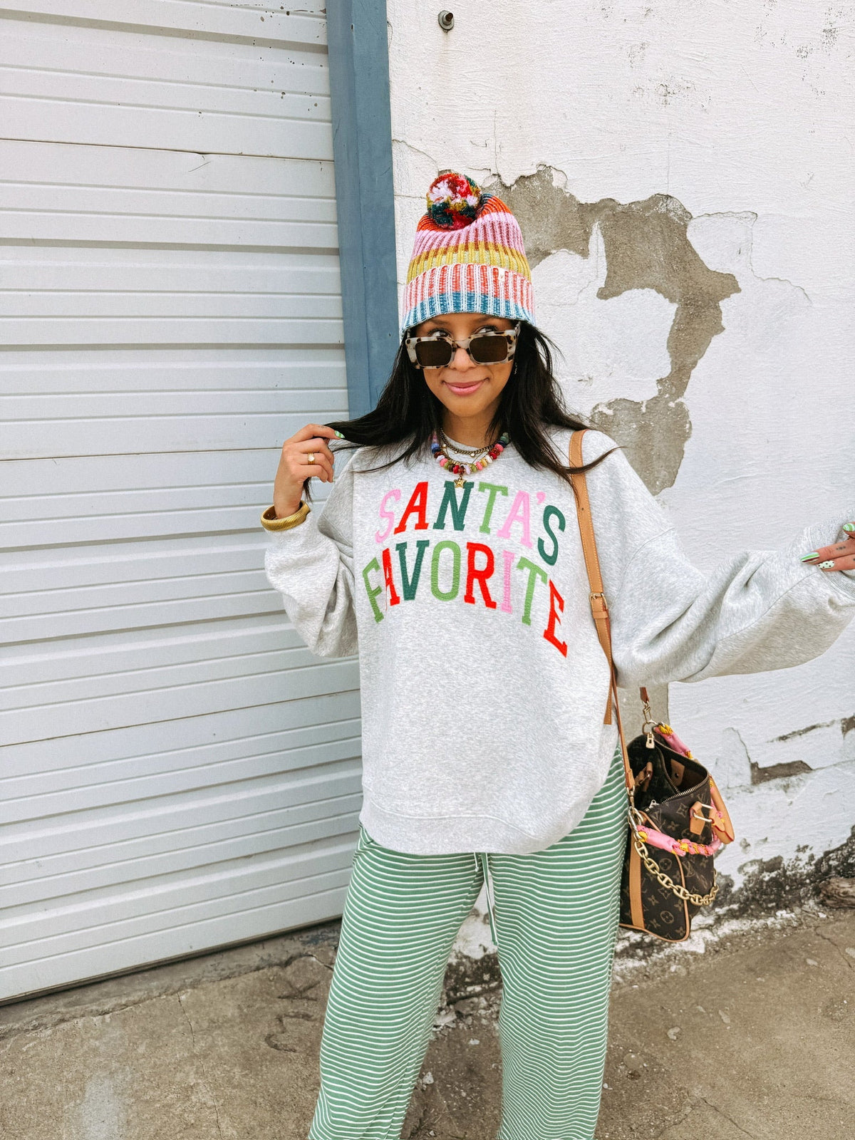 Santa's Favorite Embroidered Sweatshirt