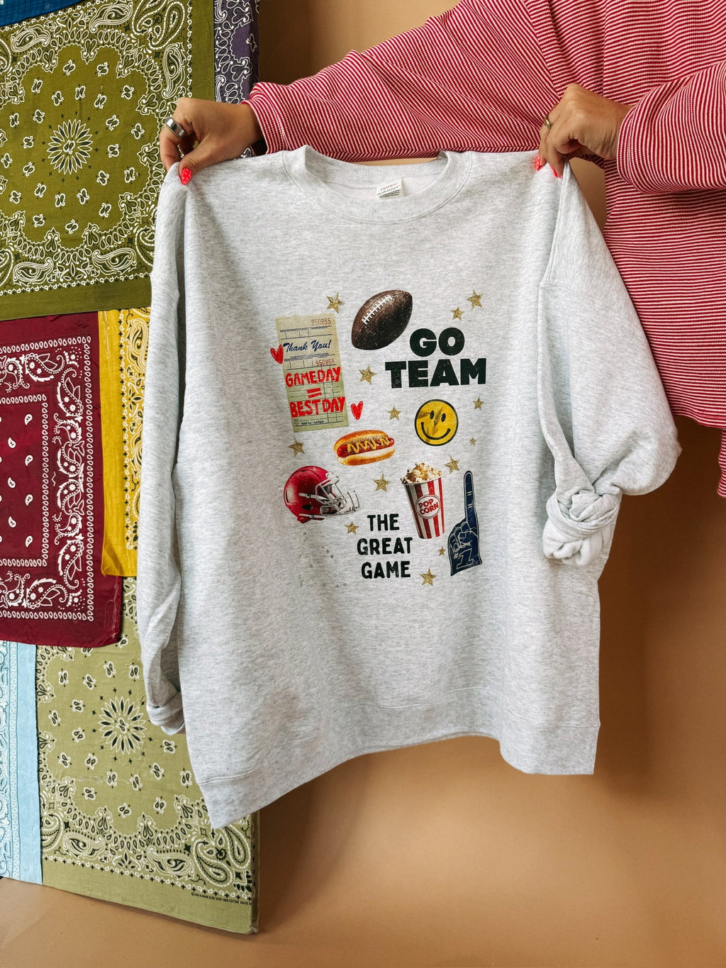 The Great Game Collage Sweatshirt - Ash