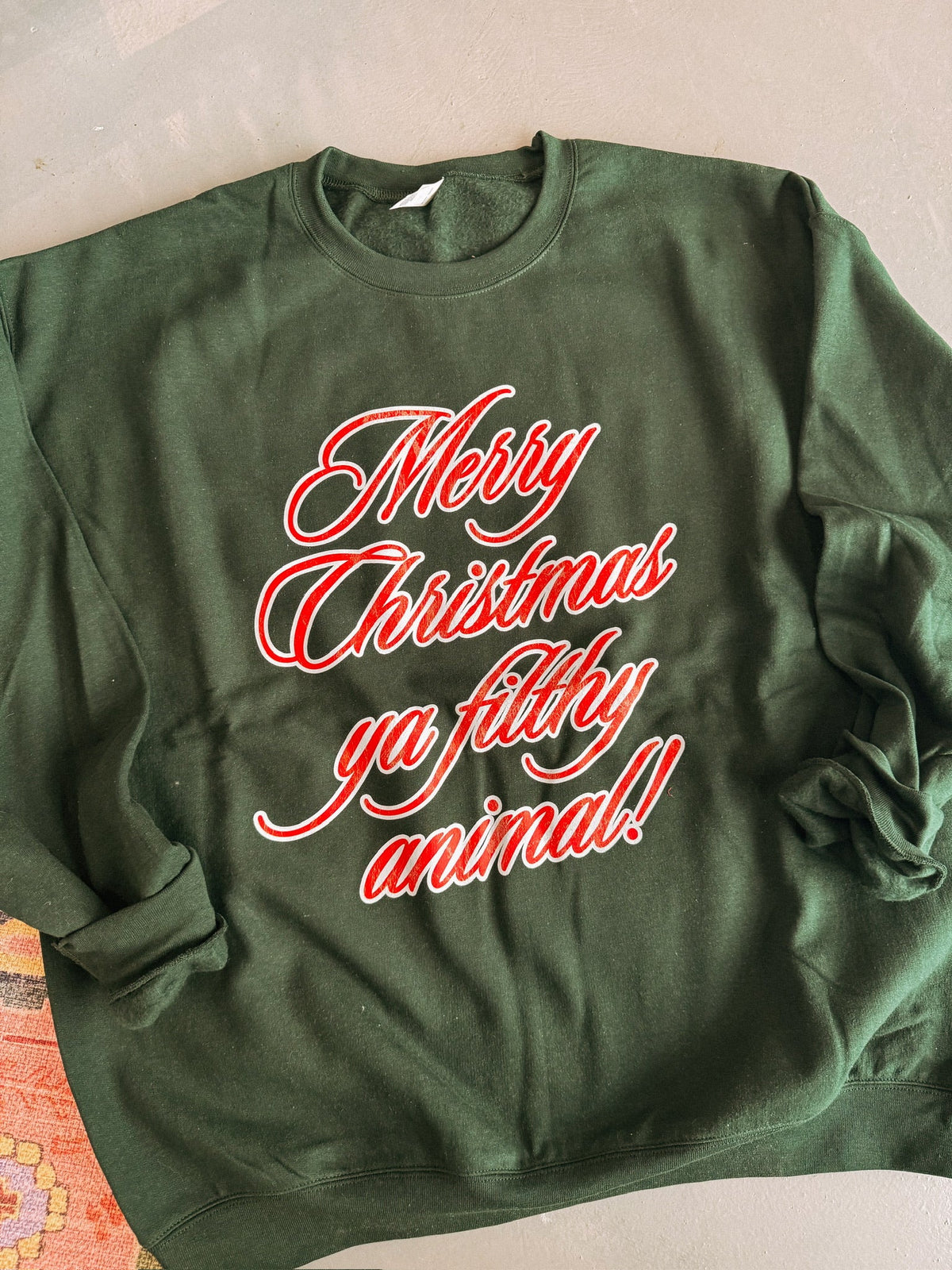 Filthy Animal Script Sweatshirt - Green