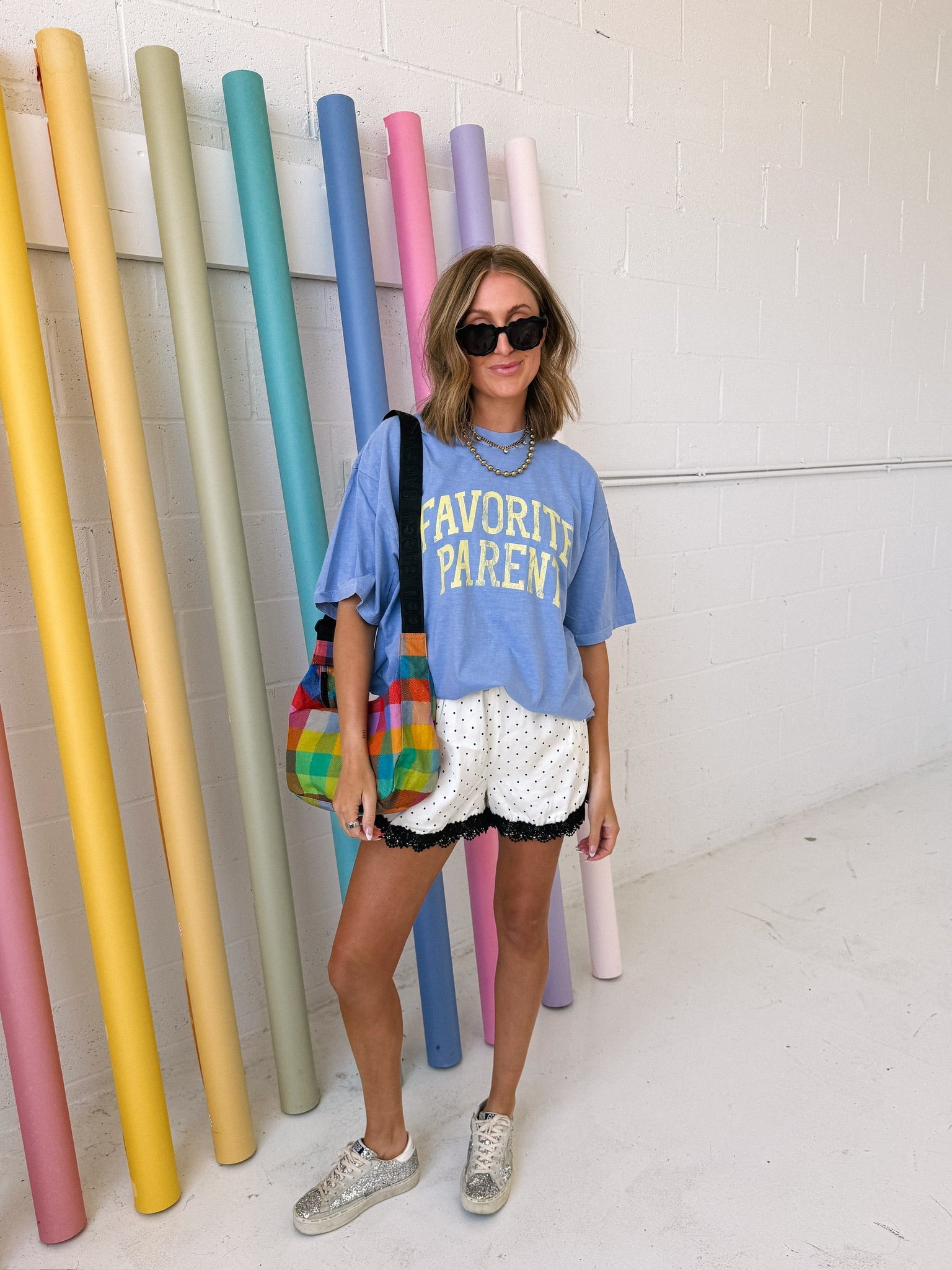 Favorite Parent Graphic Tee - Denim/ Yellow