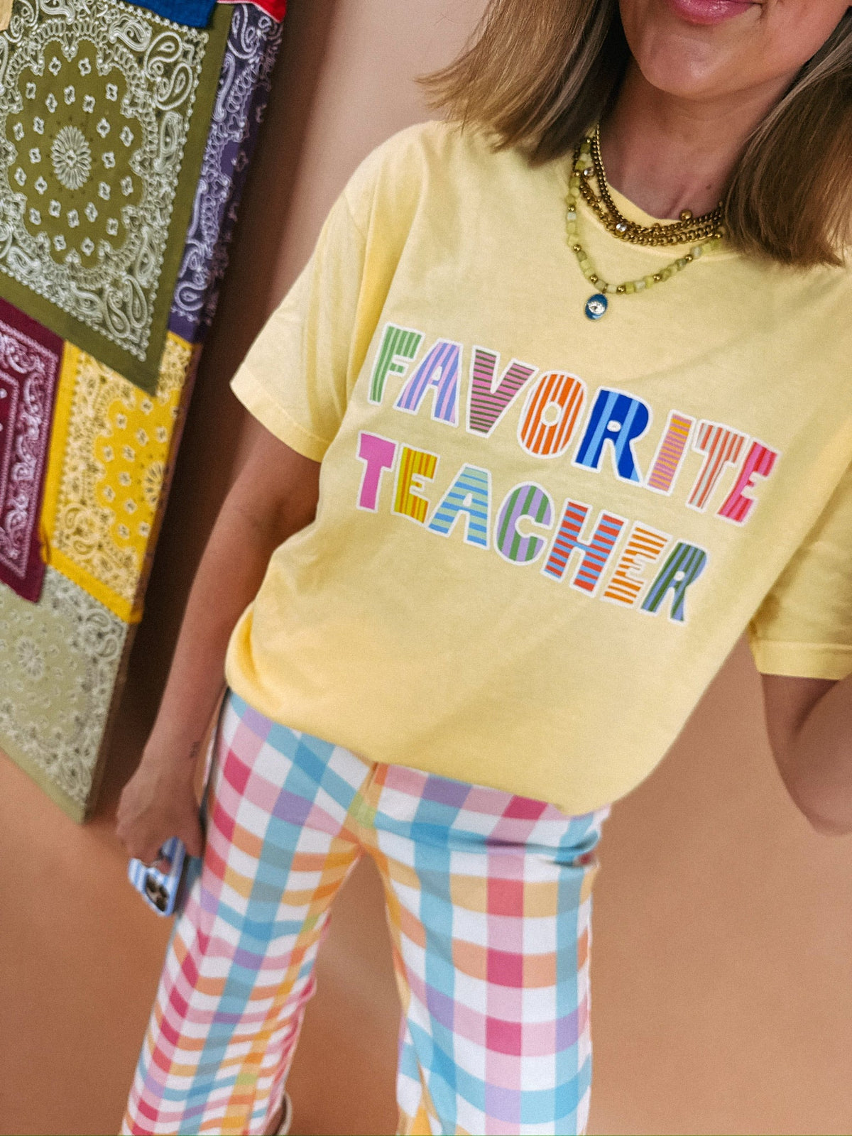 Favorite Teacher Graphic Tee - Yellow