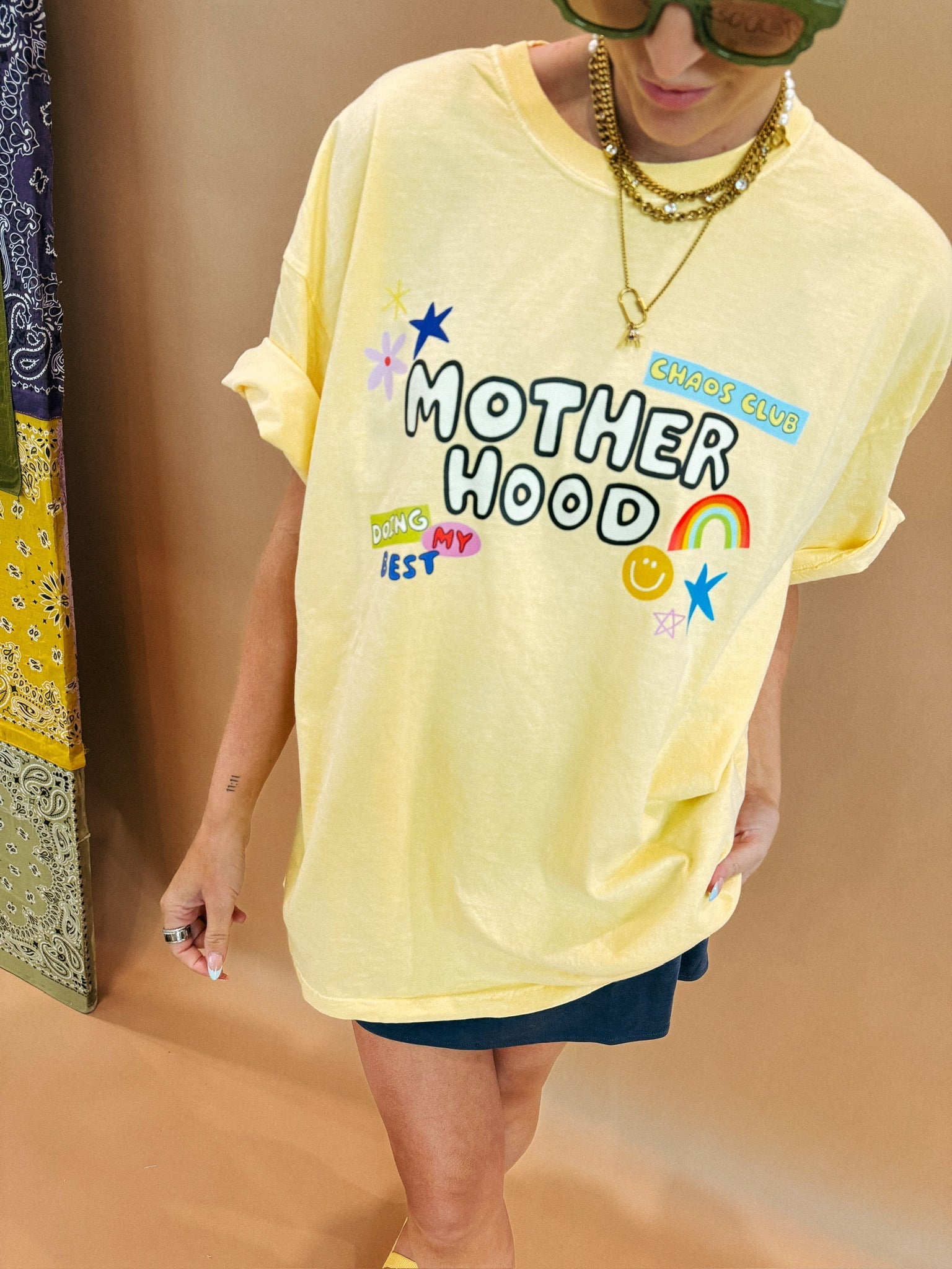 All Things Motherhood Graphic Tee - Butter Yellow
