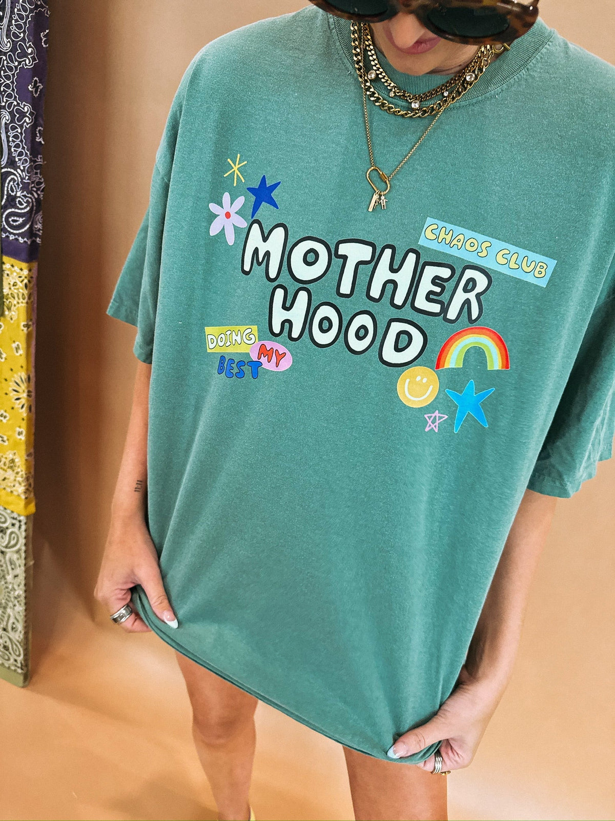 All Things Motherhood Graphic Tee - Green