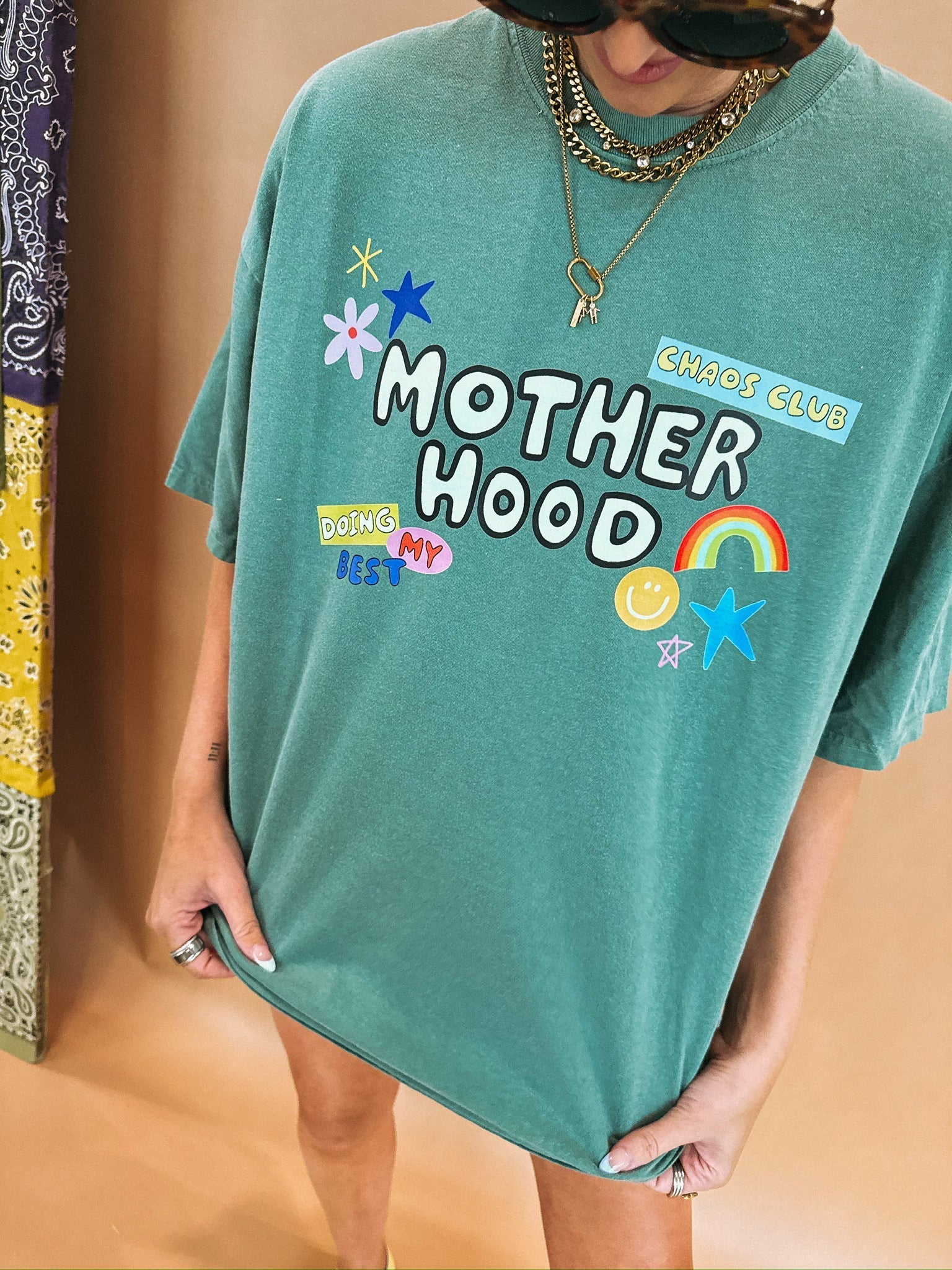 All Things Motherhood Graphic Tee - Green