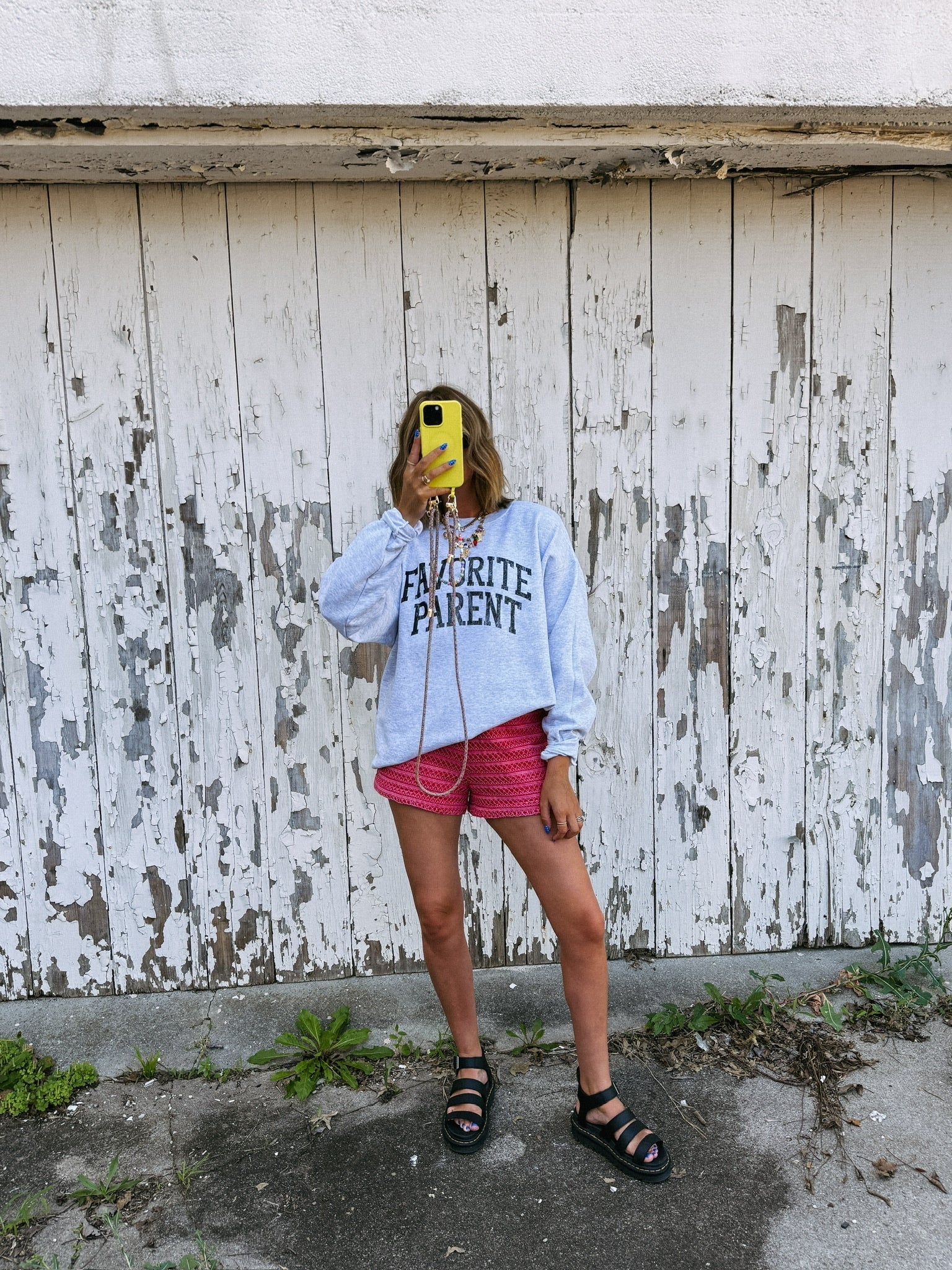 Favorite Parent Sweatshirt - Hanes / Ash / Black