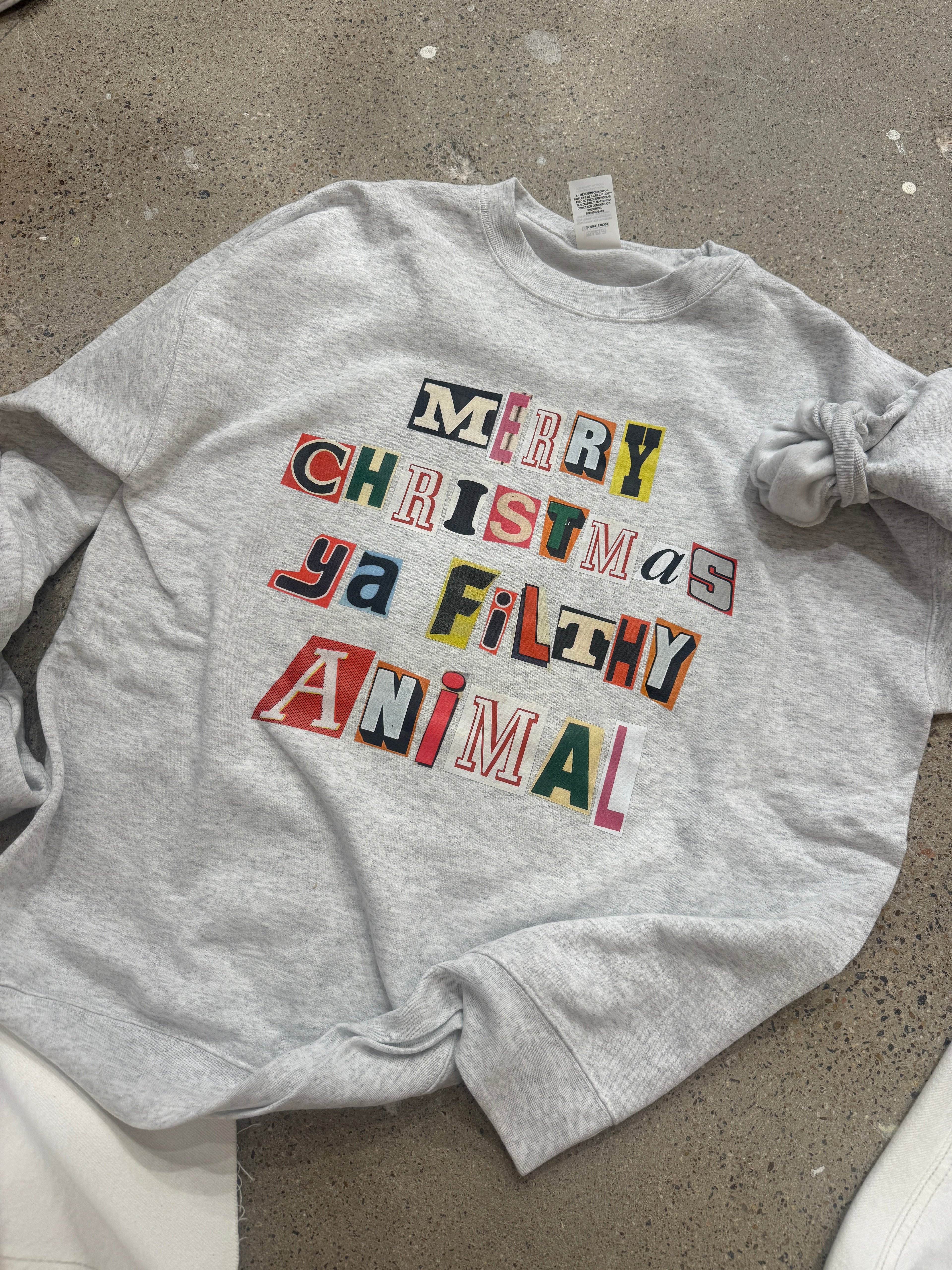filthy animal sweatshirt - hanes / ash