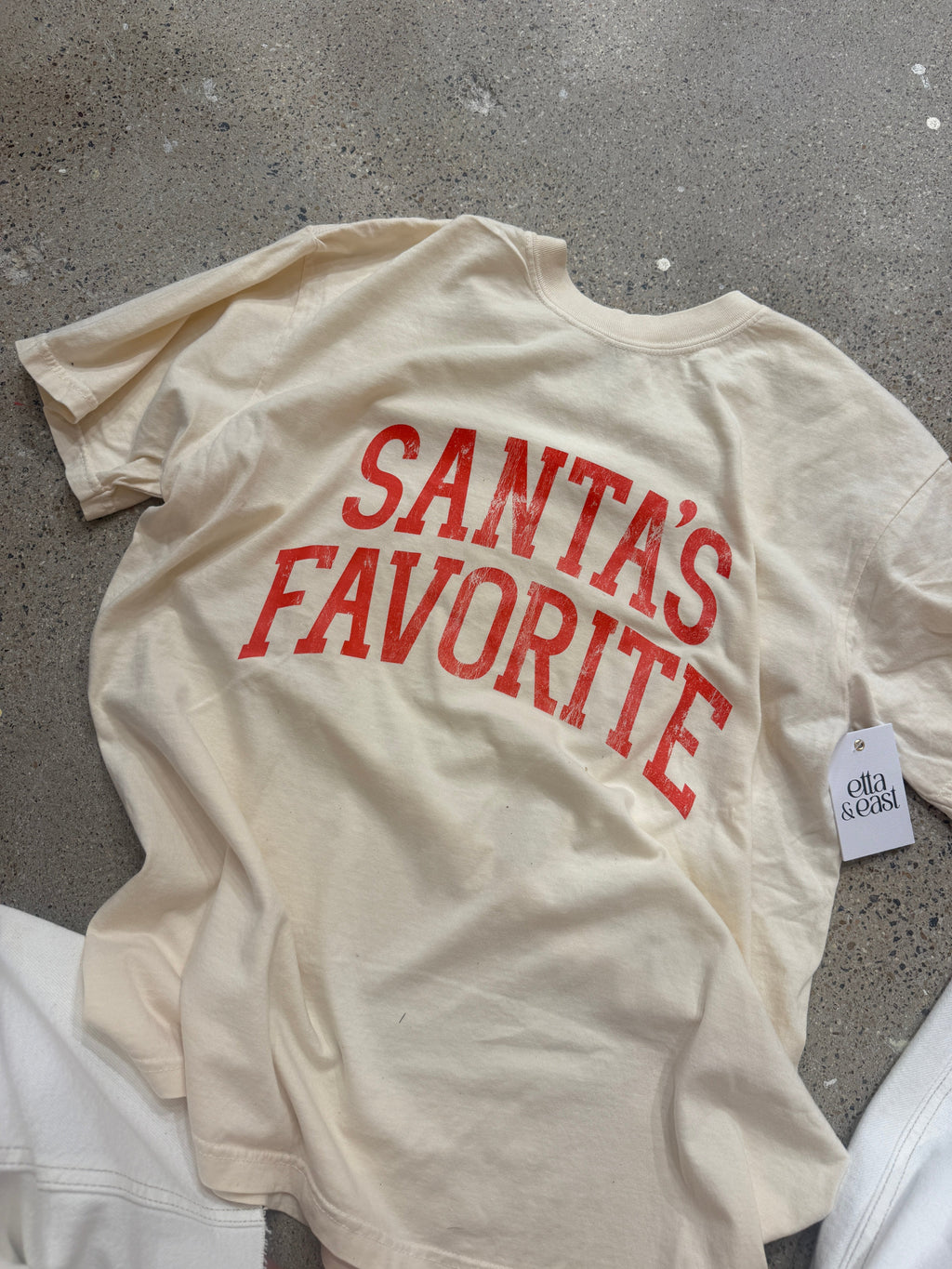 Santa's Favorite Graphic Tee - Ivory