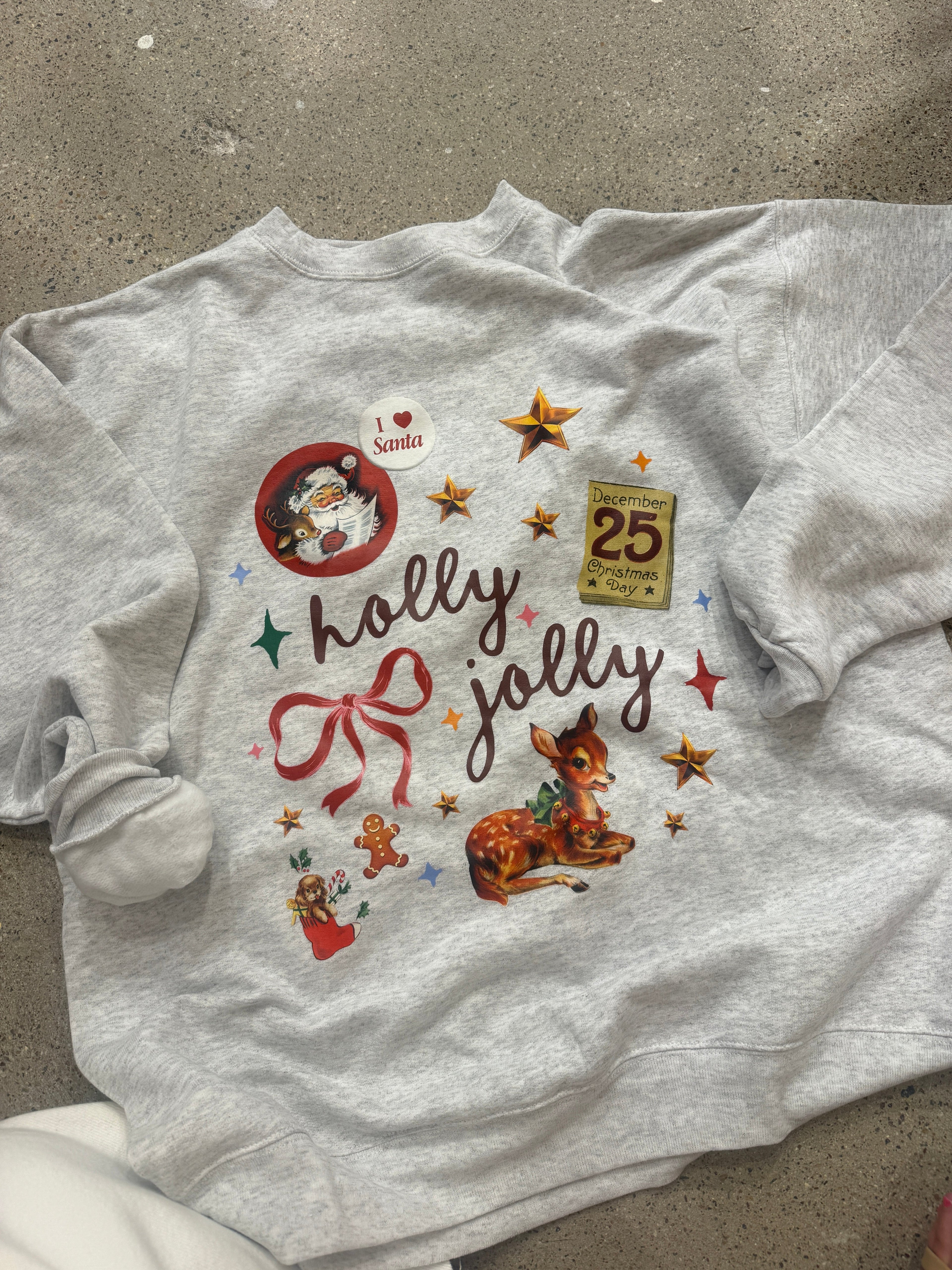 Holly Jolly Sweatshirt - Ash