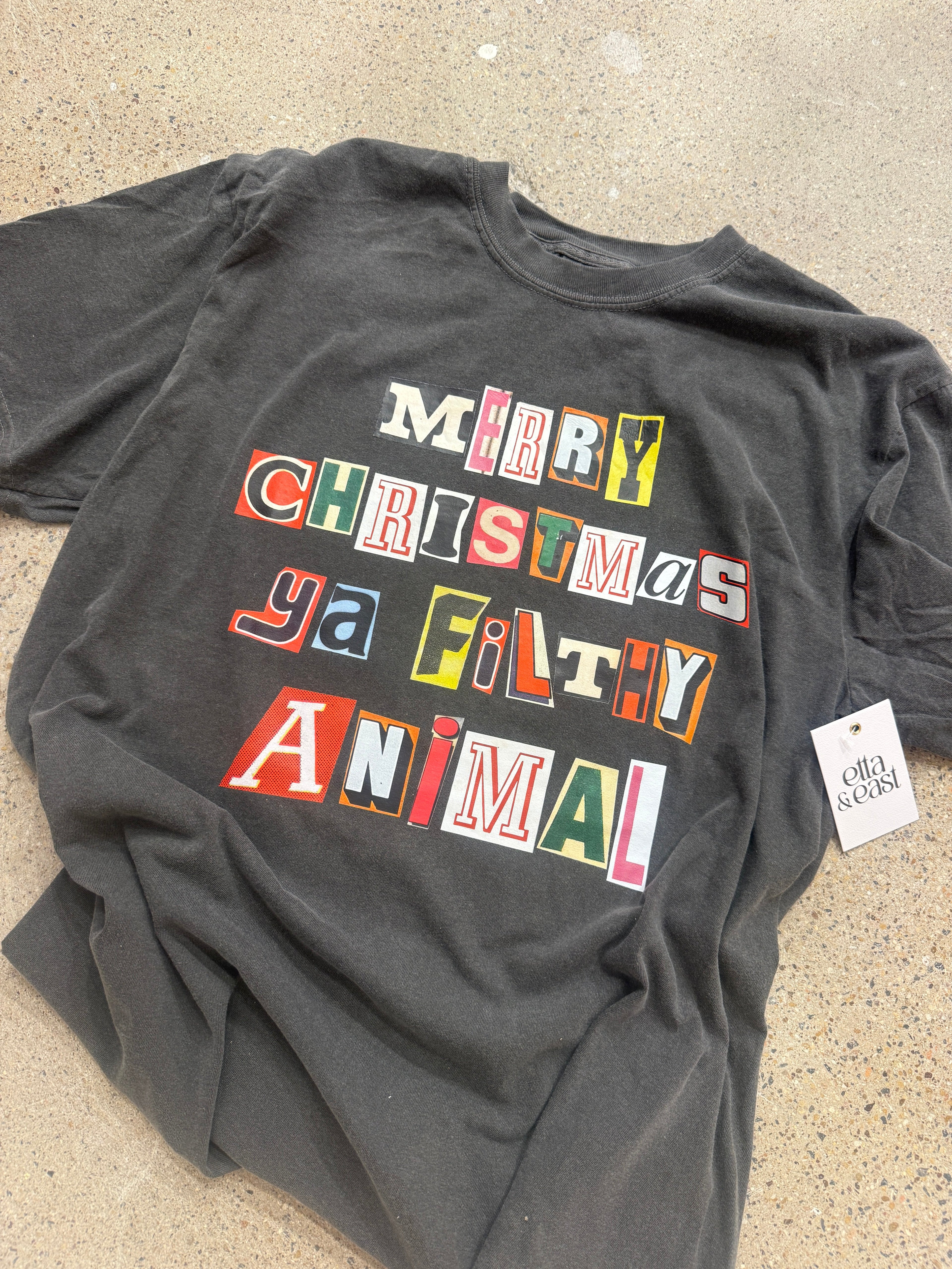 filthy animal graphic tee - charcoal