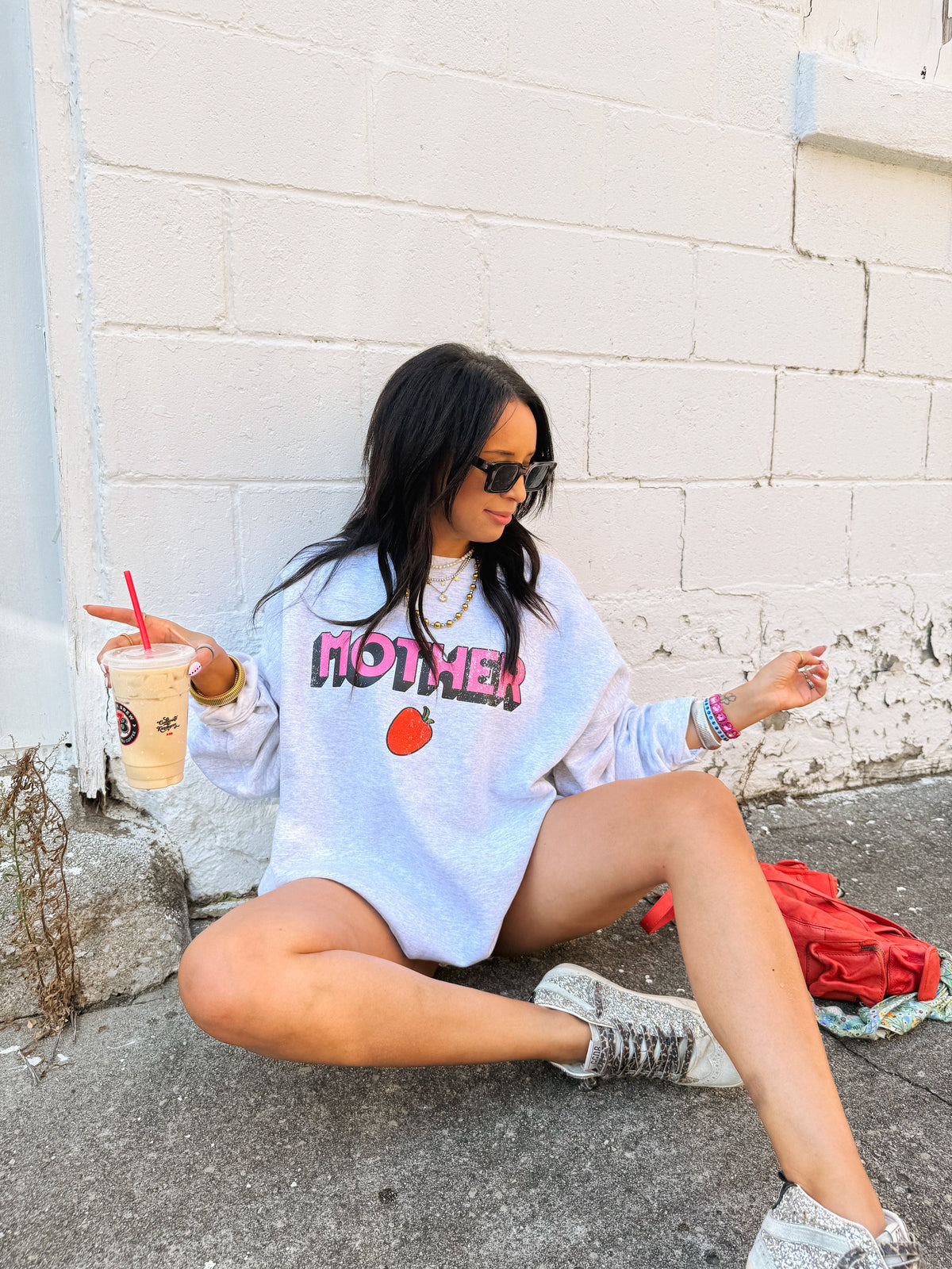 Berry Good Mother Sweatshirt - Ash 3