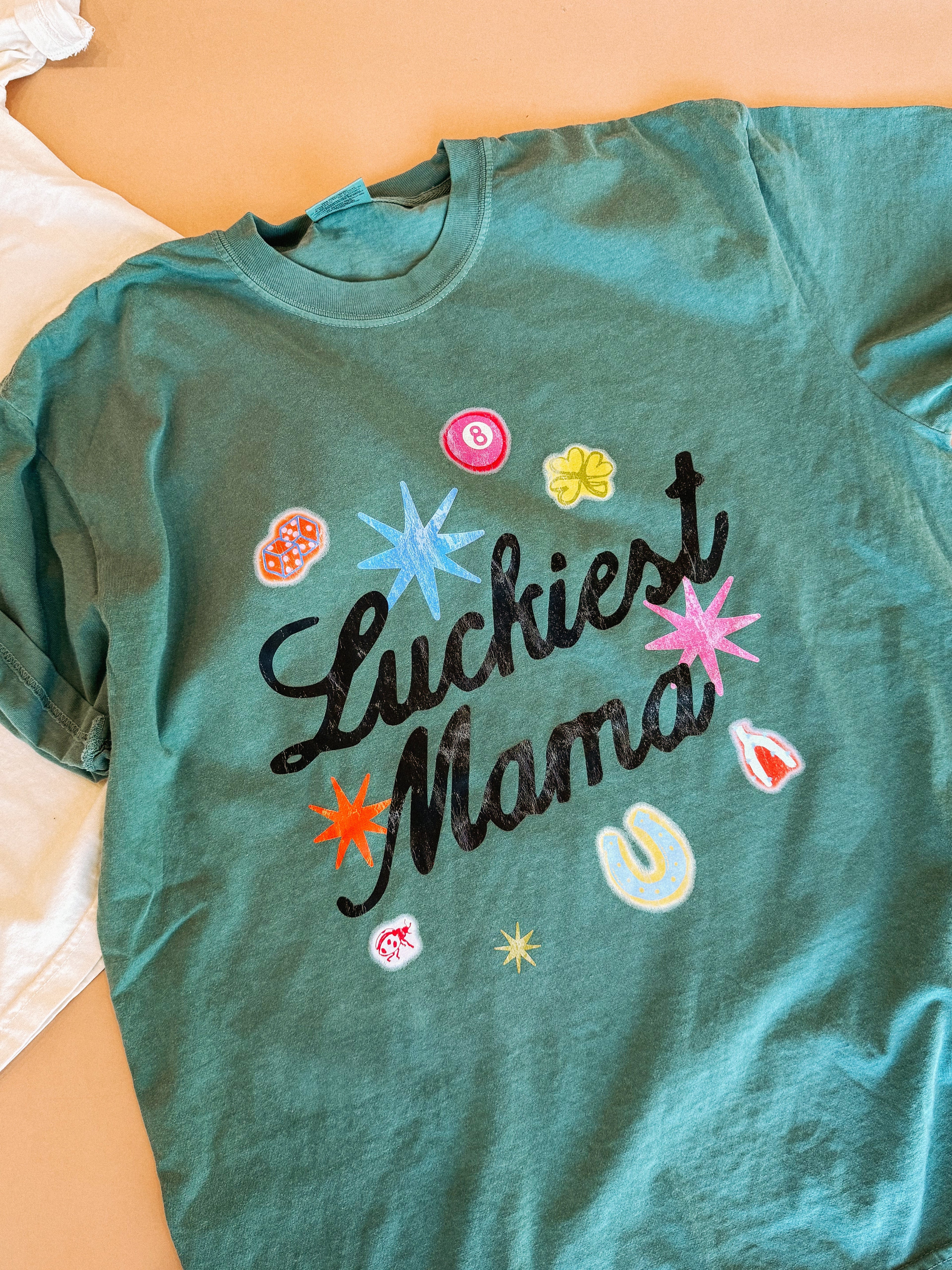 Luckiest Mama Graphic Tee - Green