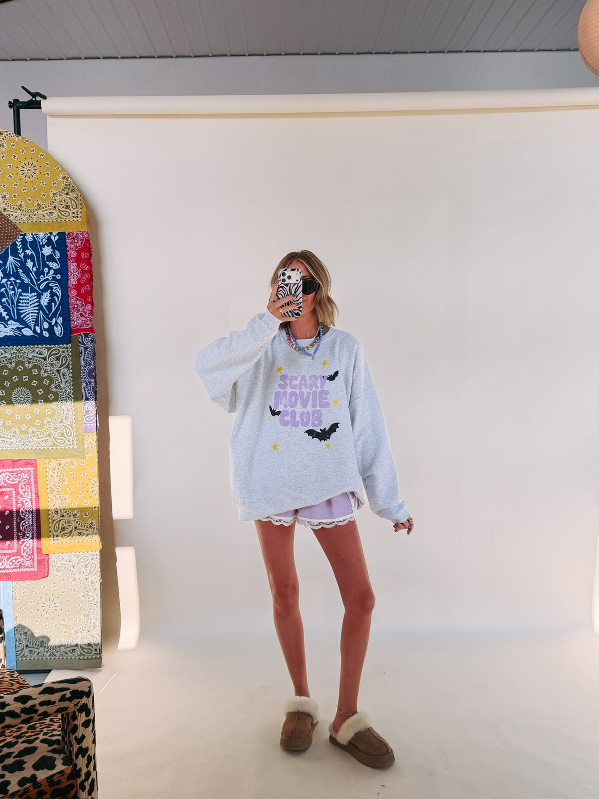 Scary Movie Club Sweatshirt - Ash 2