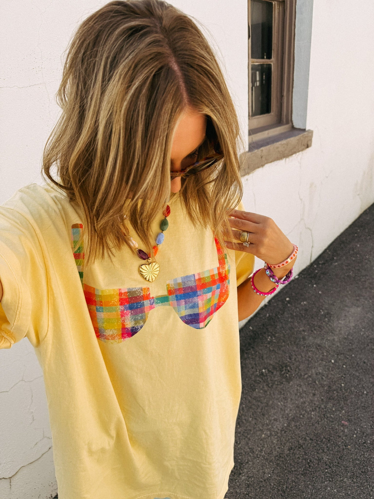 Bikini Graphic Tee - Yellow / Multi