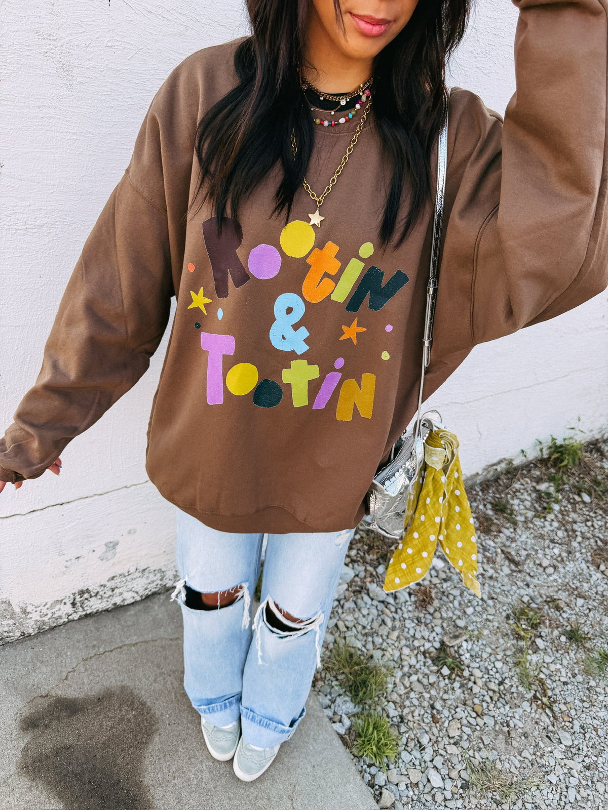 Rootin And Tootin Sweatshirt - Brown