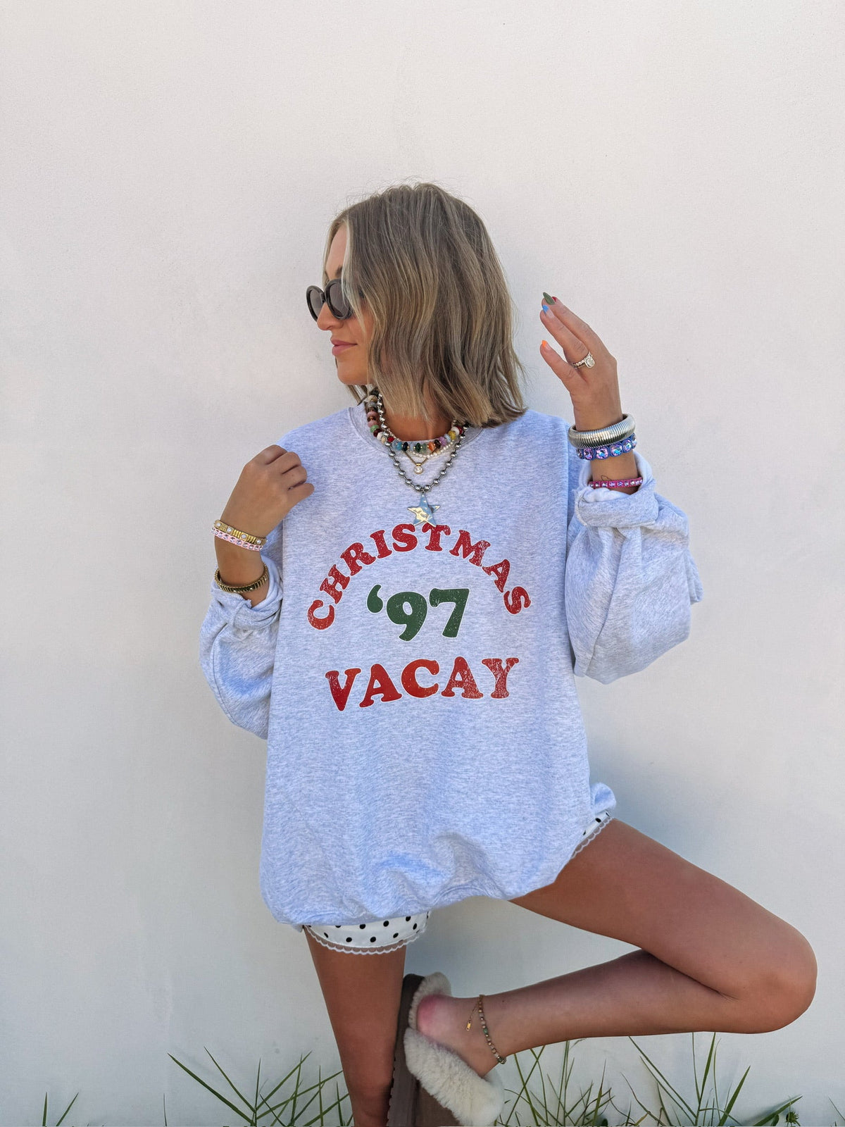 Christmas Vacay '97 Sweatshirt - Ash