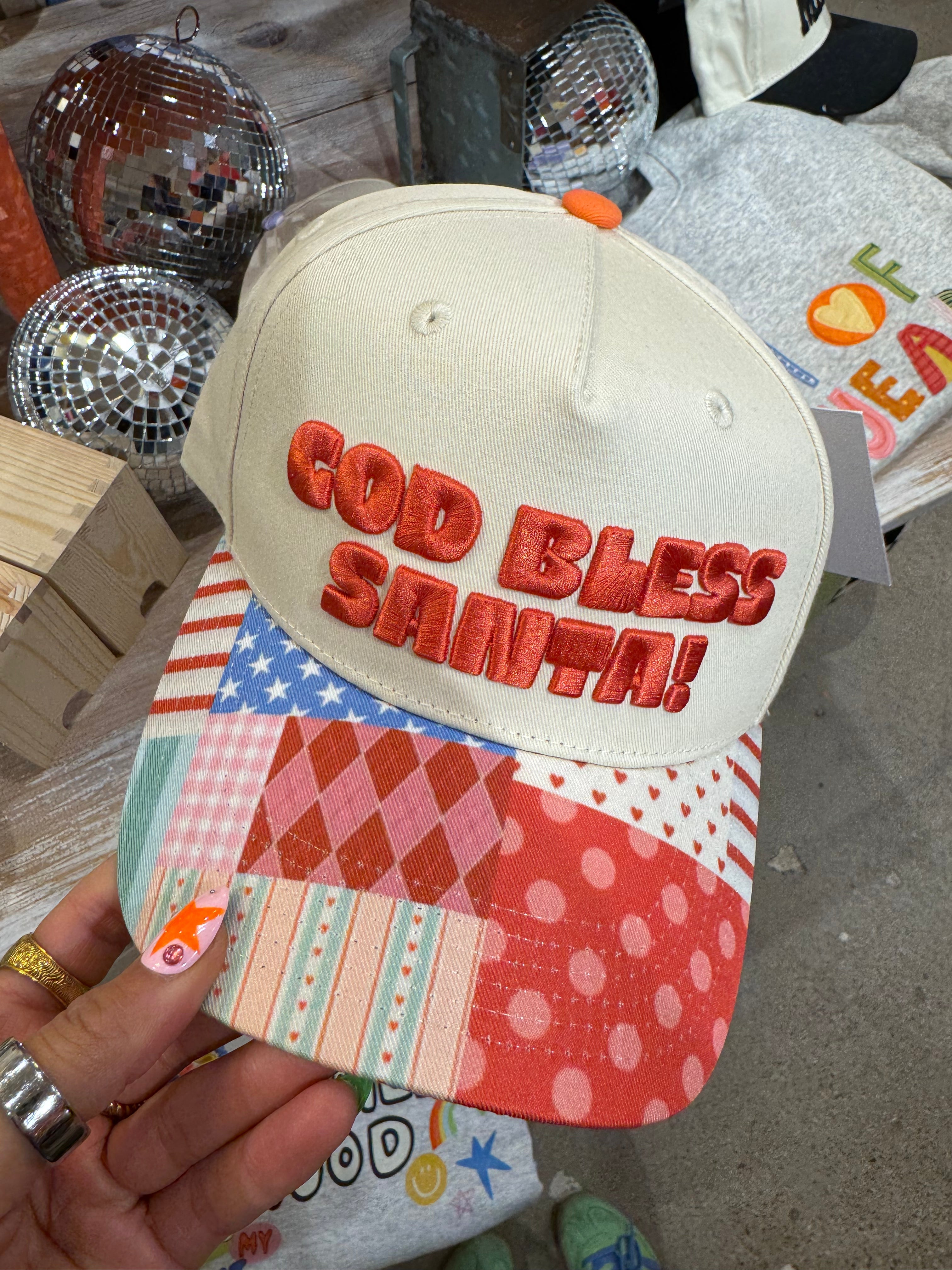 God Bless Santa Trucker Hat