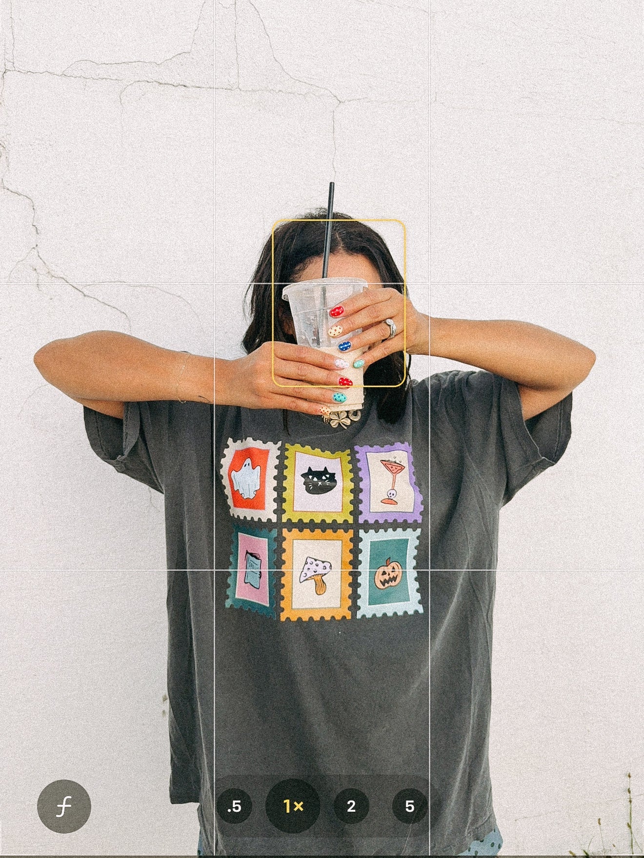 Spooky Stamps Graphic Tee - Charcoal