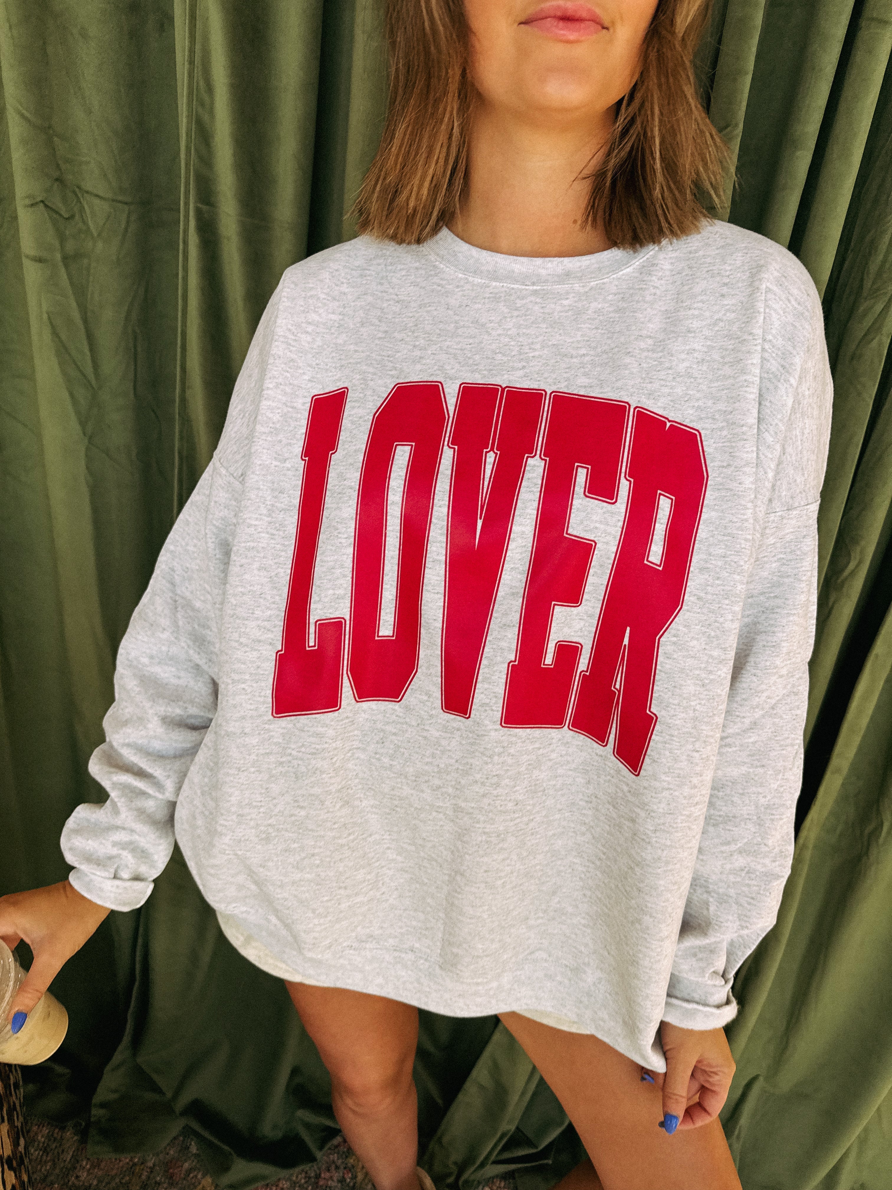 Varsity Lover Sweatshirt - Ash