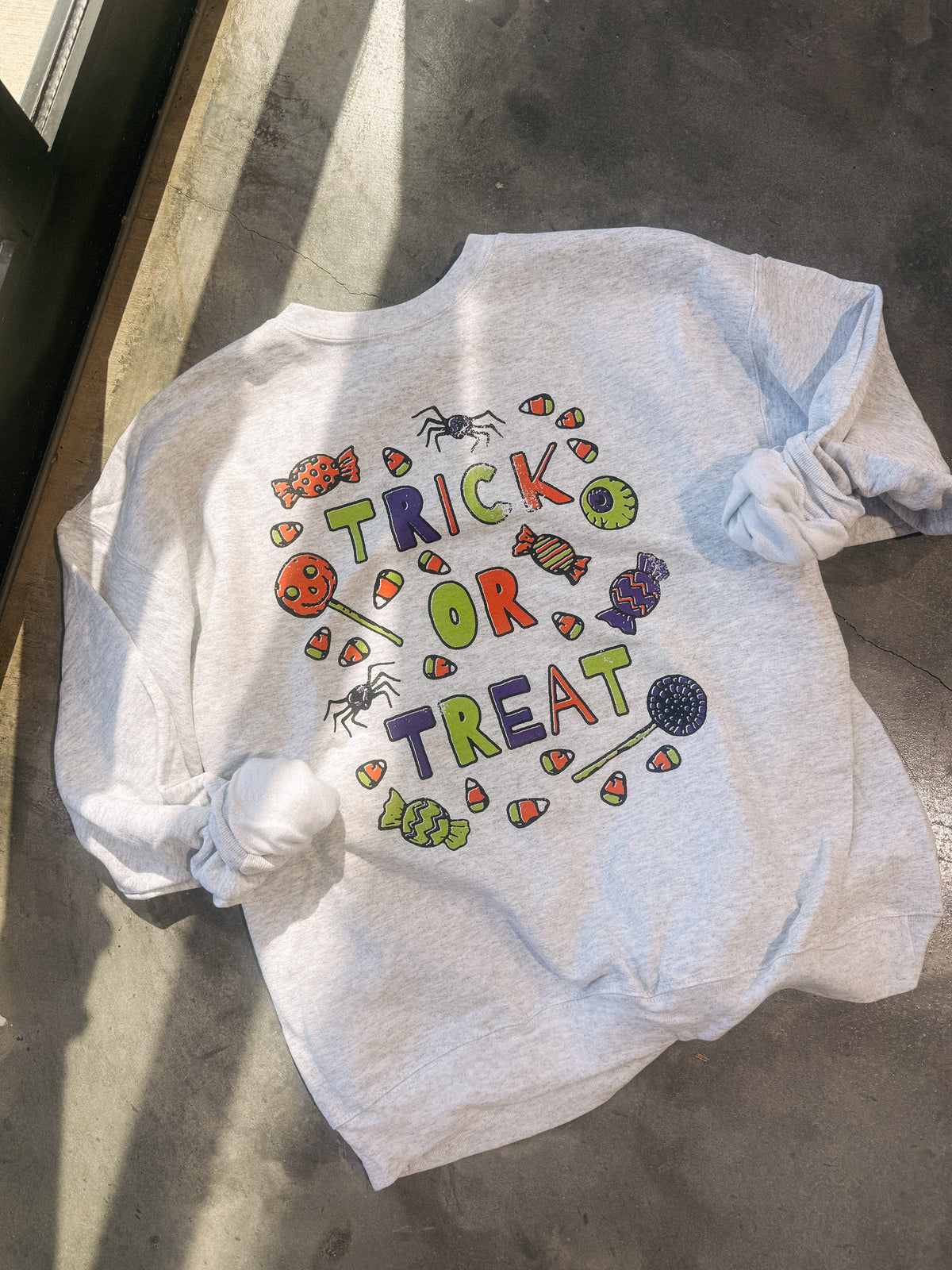 Trick Or Treat Sweatshirt - Hanes / Ash