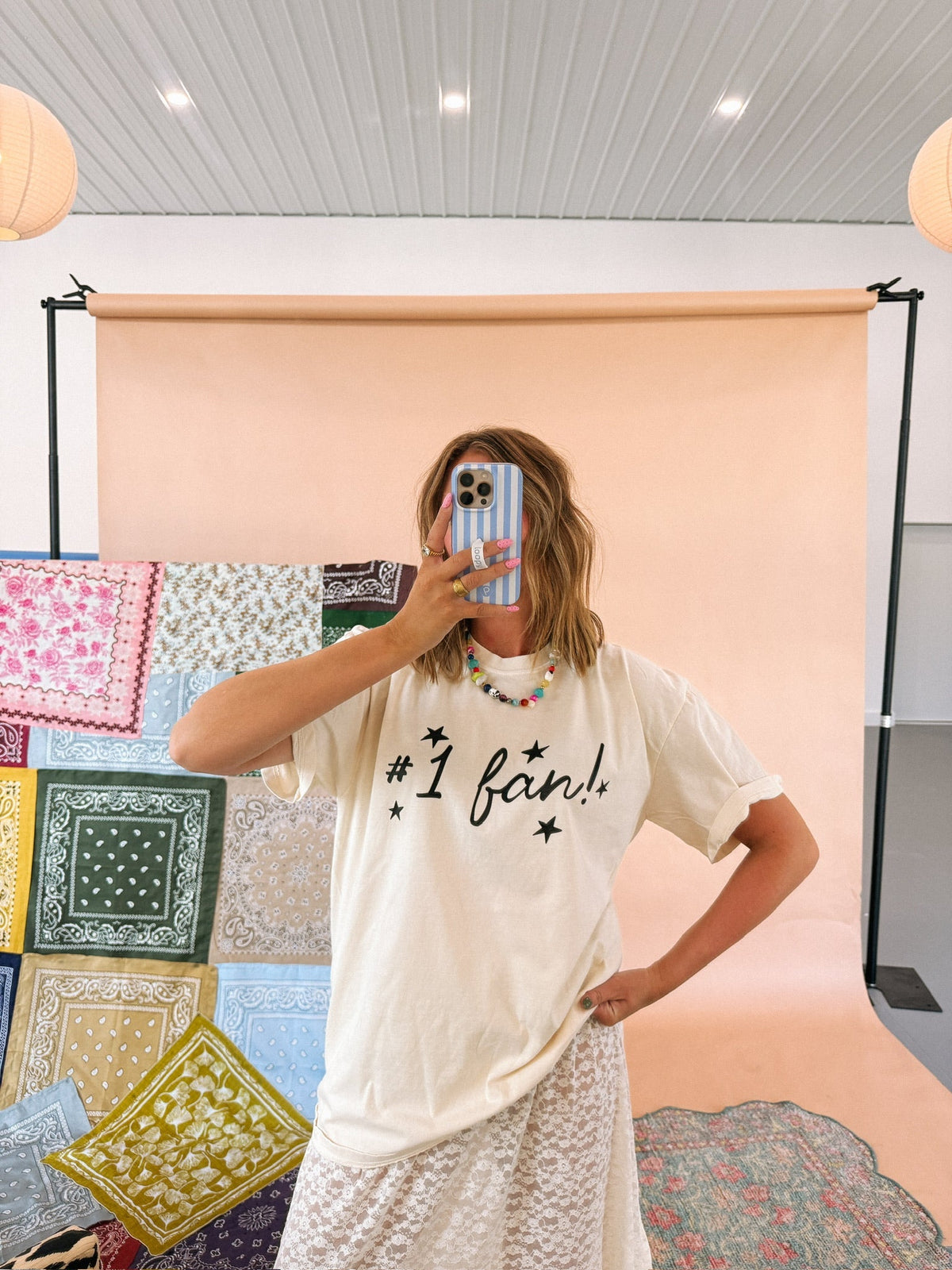 #1 Fan Graphic Tee - Ivory
