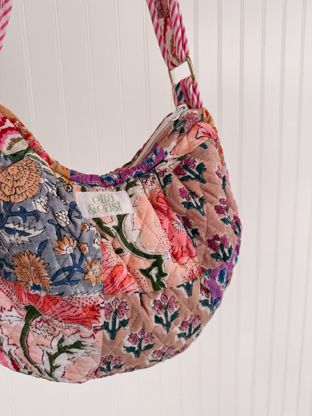 Quilted Crossbody Bag - Peachy