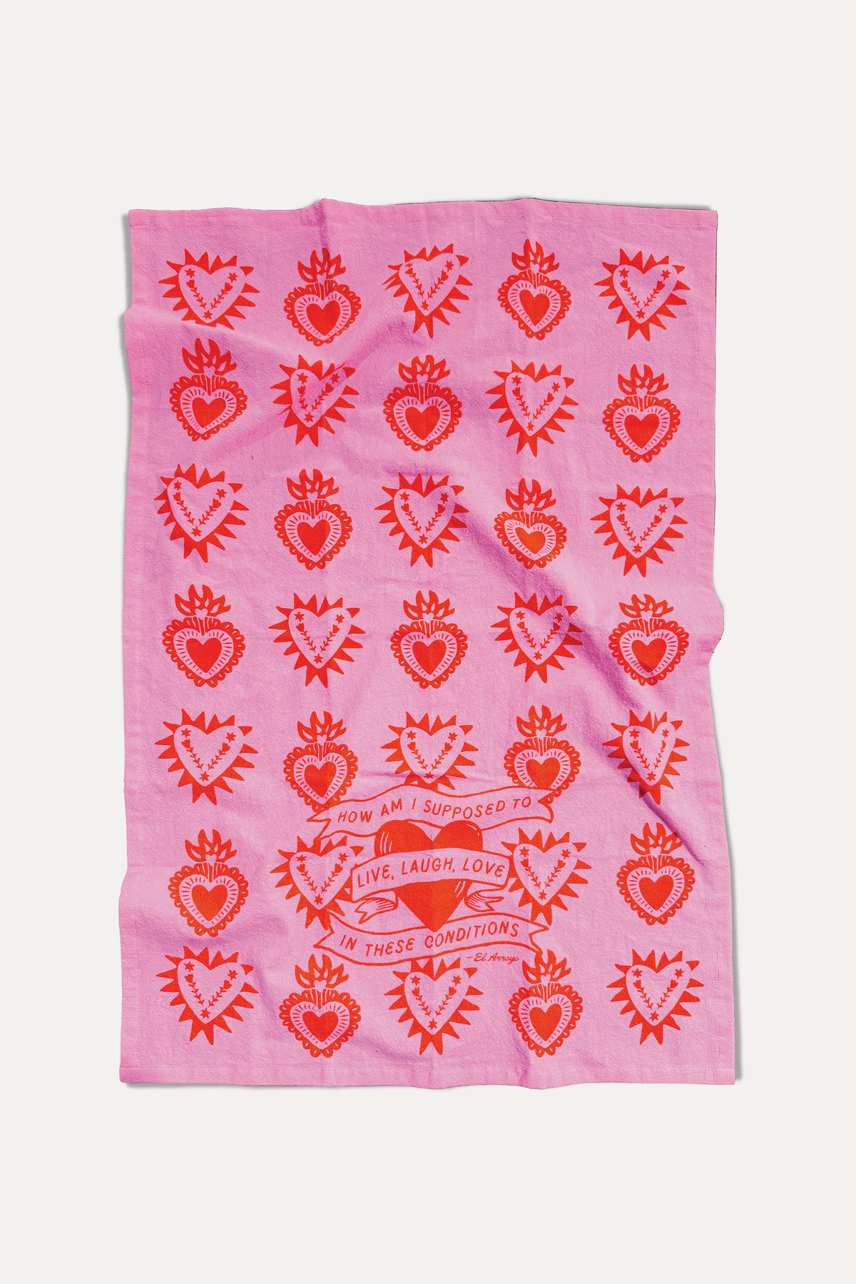 Flour Sack Kitchen Towel - Live, Laugh, Love